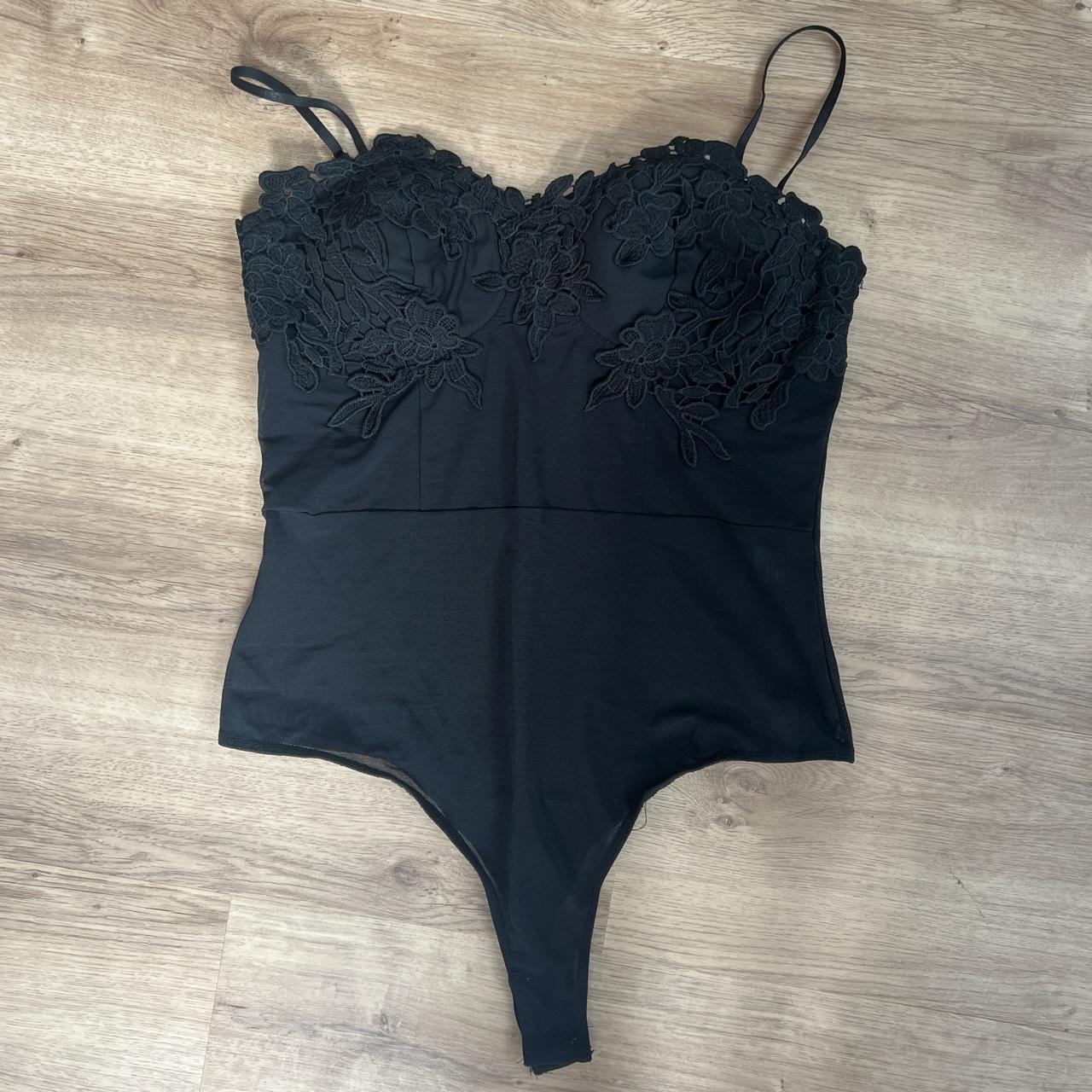 Sexy black sheer bodysuit🖤 thong fit so doesn't show - Depop