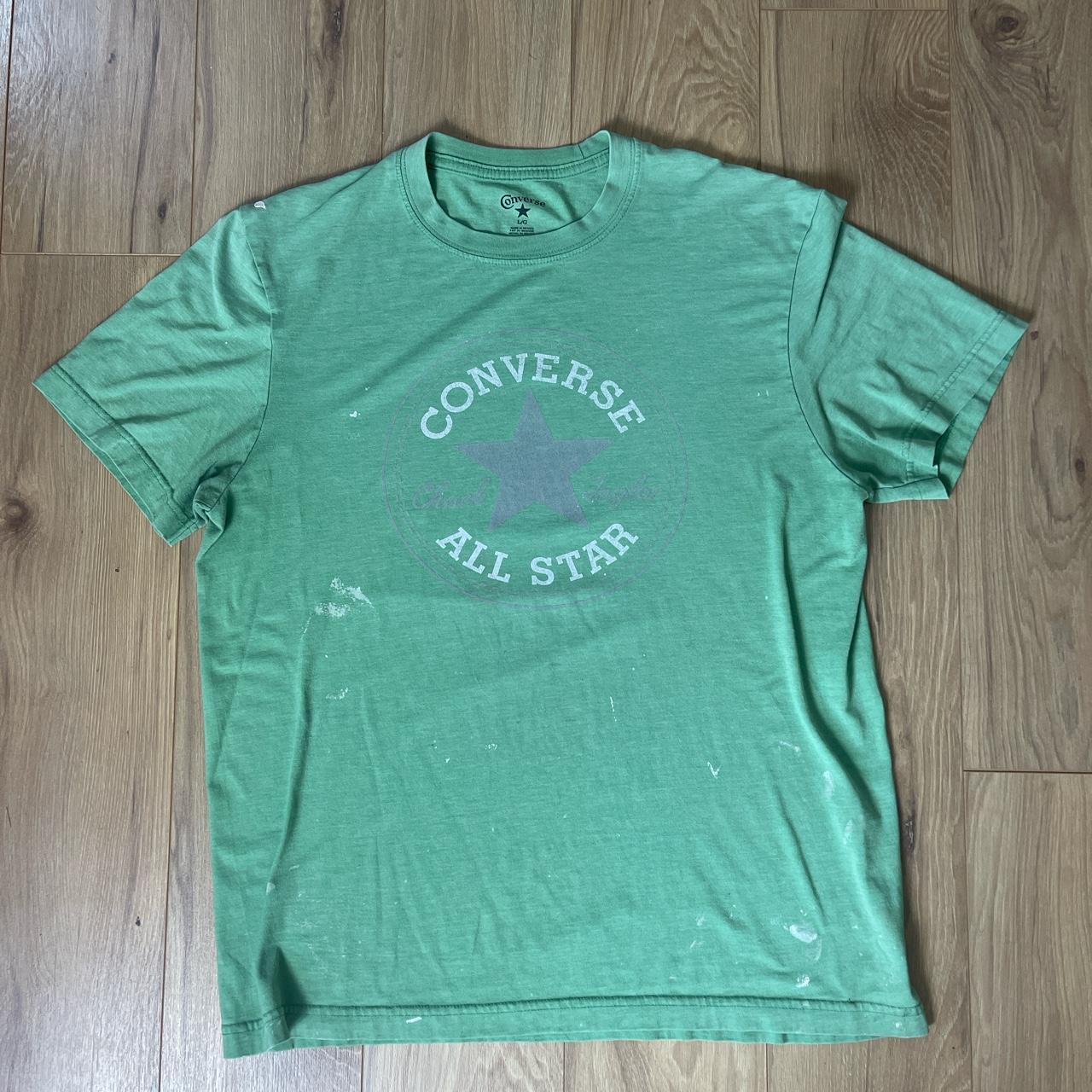 Converse Men's Green T-shirt | Depop