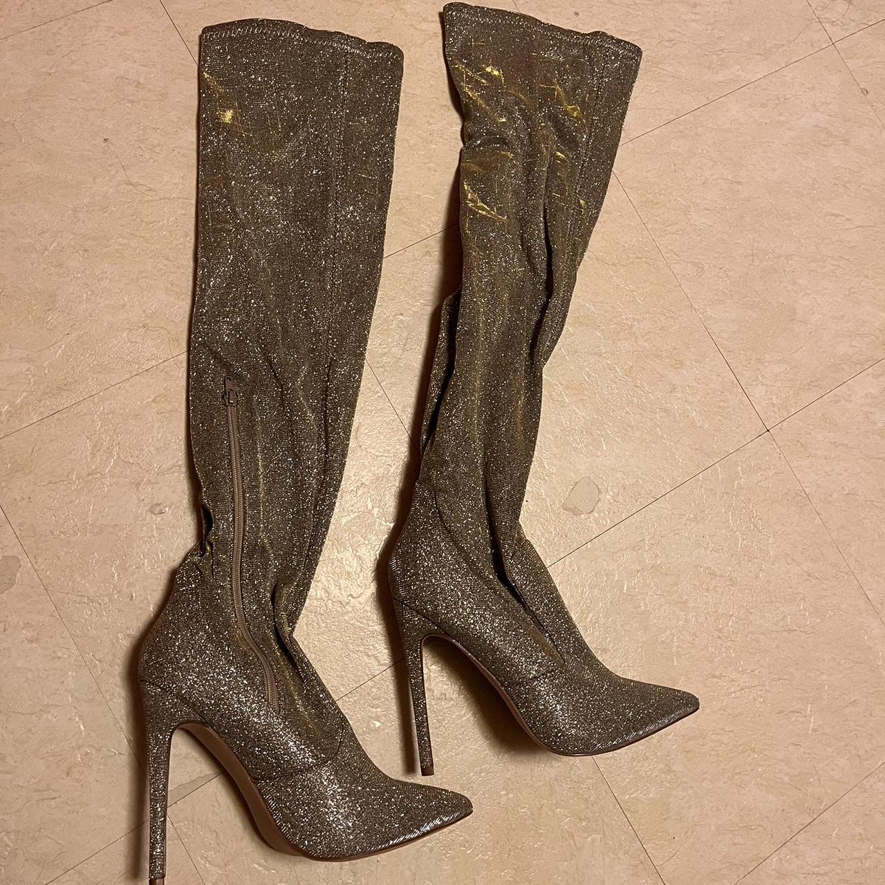 Silver diamond boots online