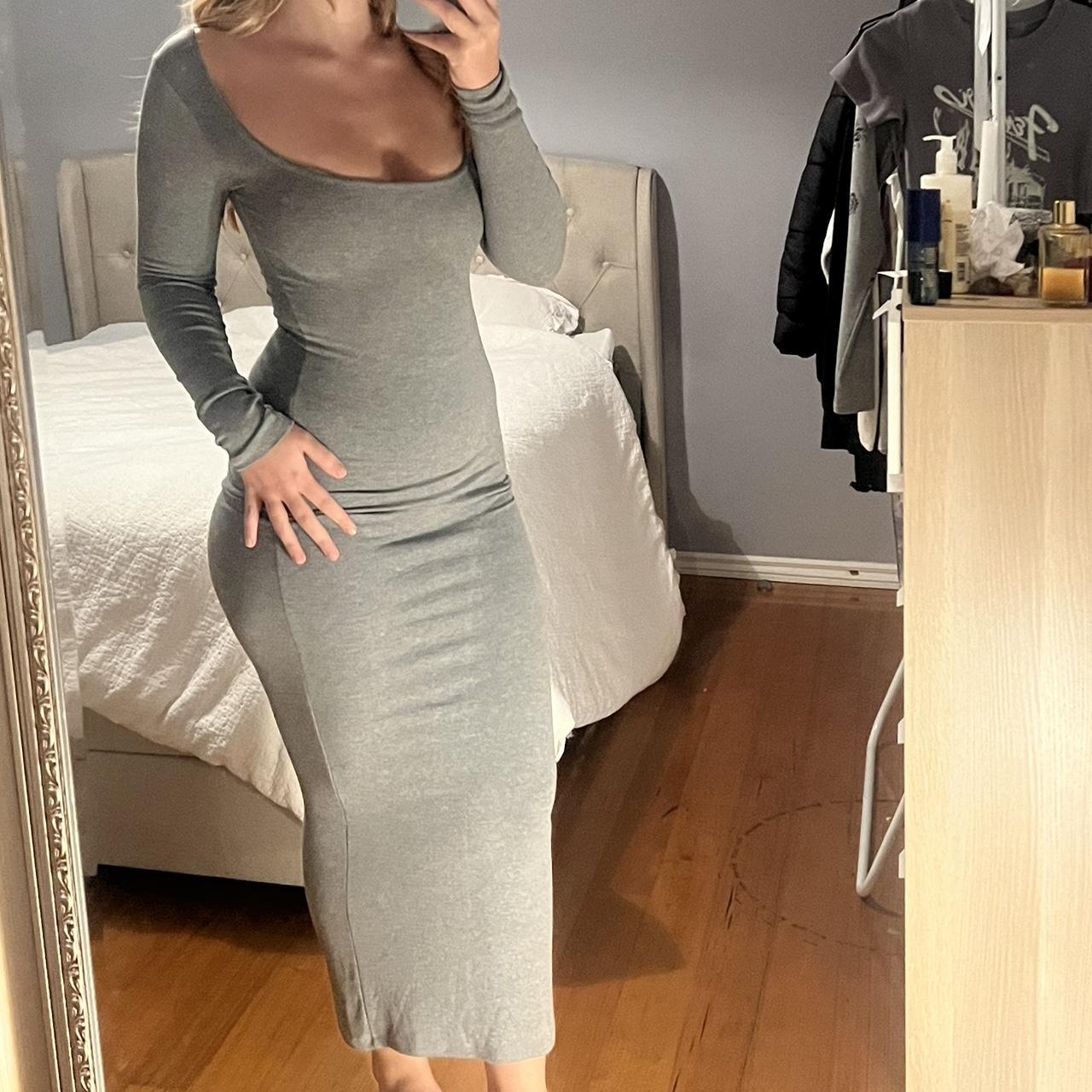 Glassons grey long sleeve maxi dress Worn once Depop