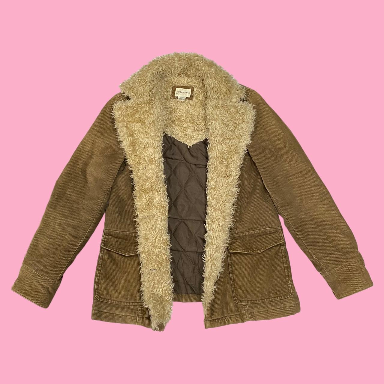 fur trim jacket cute fur trim penny lane inspired... Depop