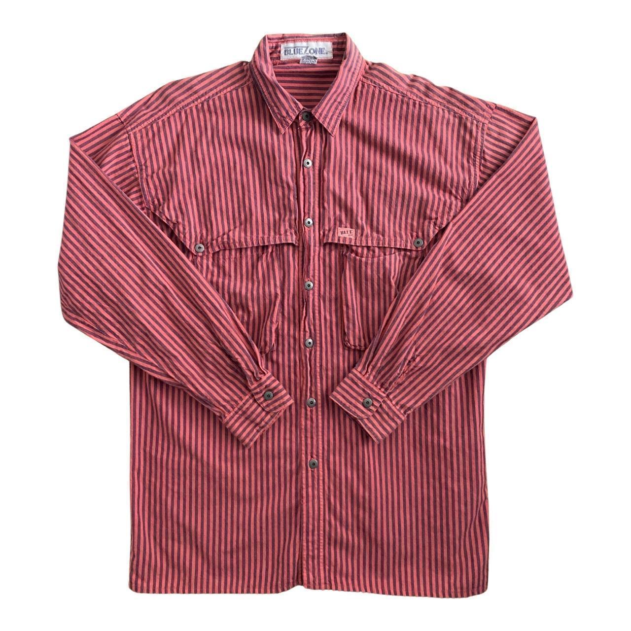 American Vintage Men's Pink and Purple Shirt | Depop