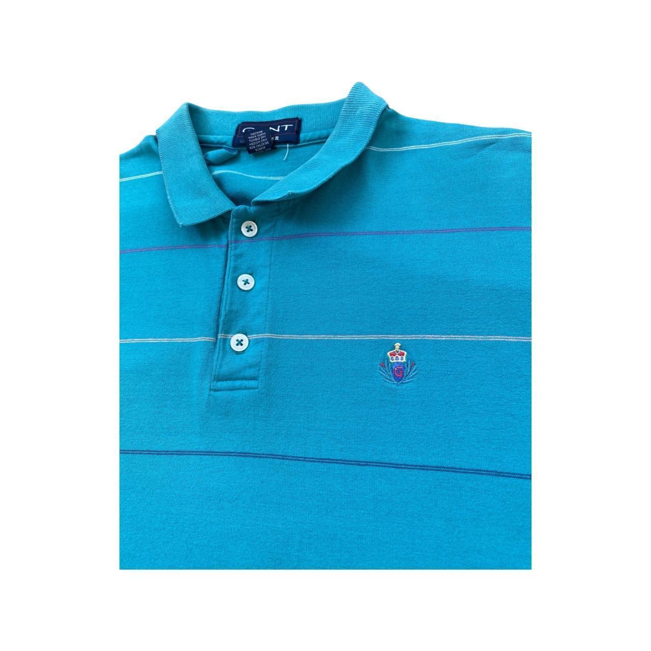 90’s vintage Gant teal polo size XL 25 inches pit... - Depop