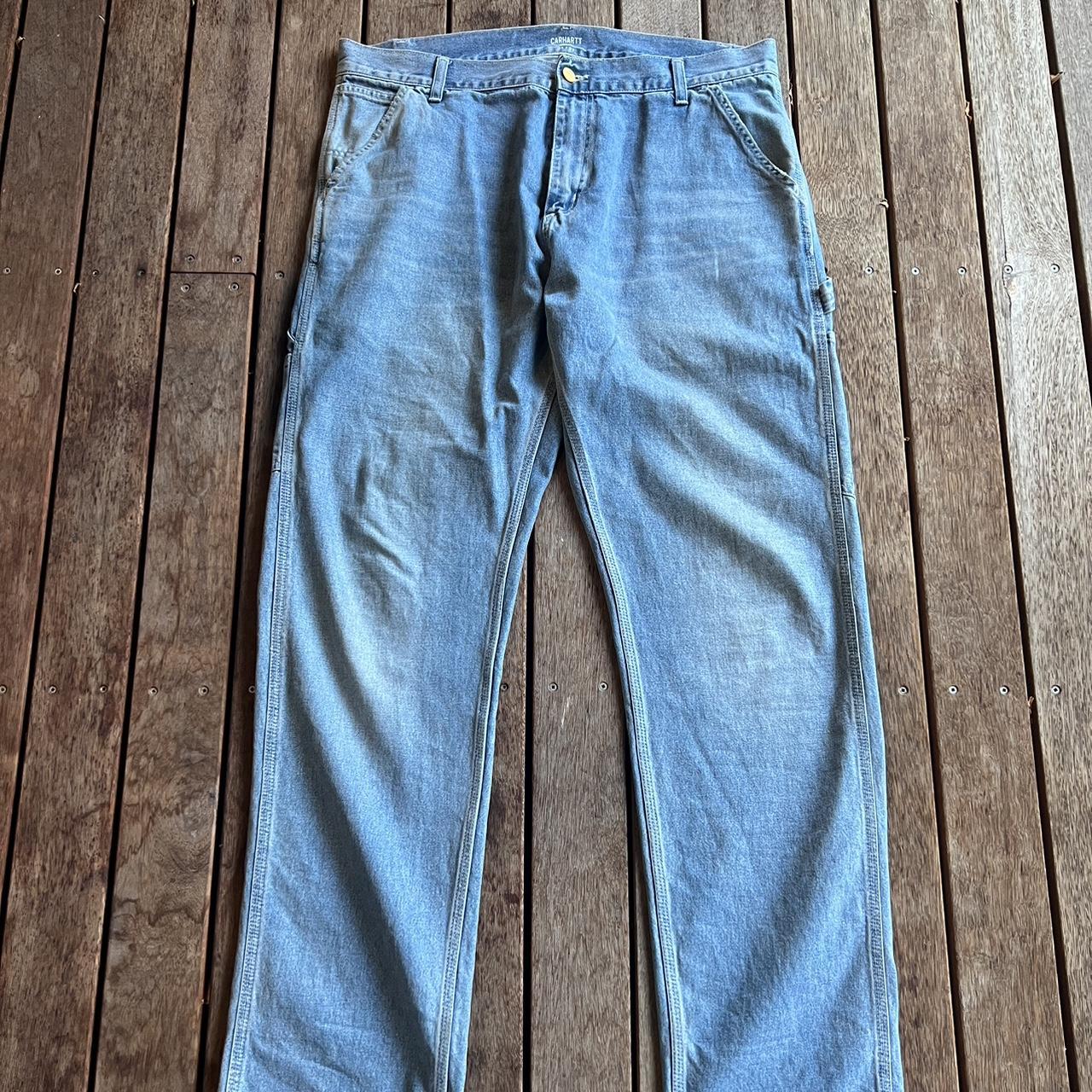 Carhartt WIP regular fit jeans in blue! Worn in very... - Depop