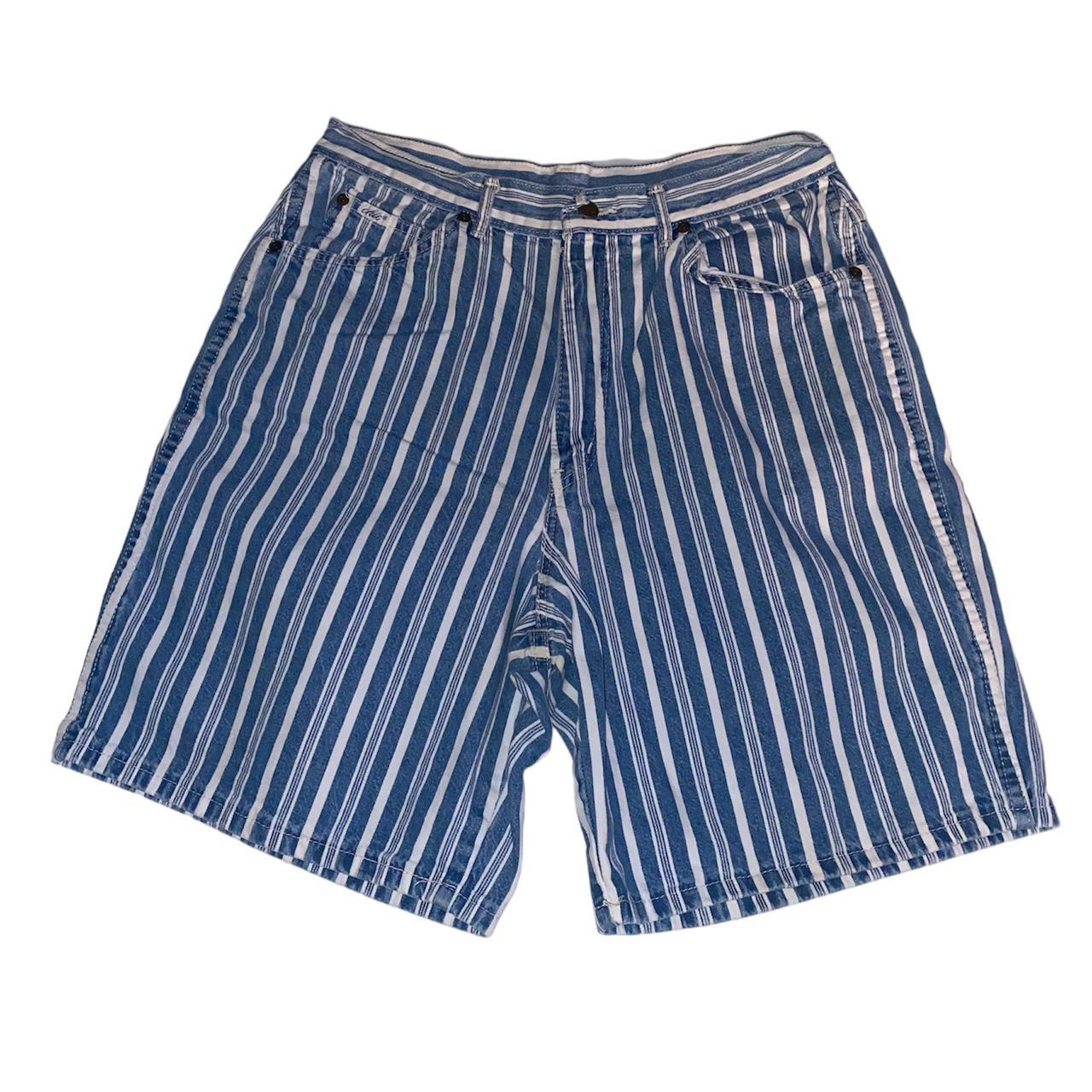 Chic Women's Blue and White Shorts | Depop