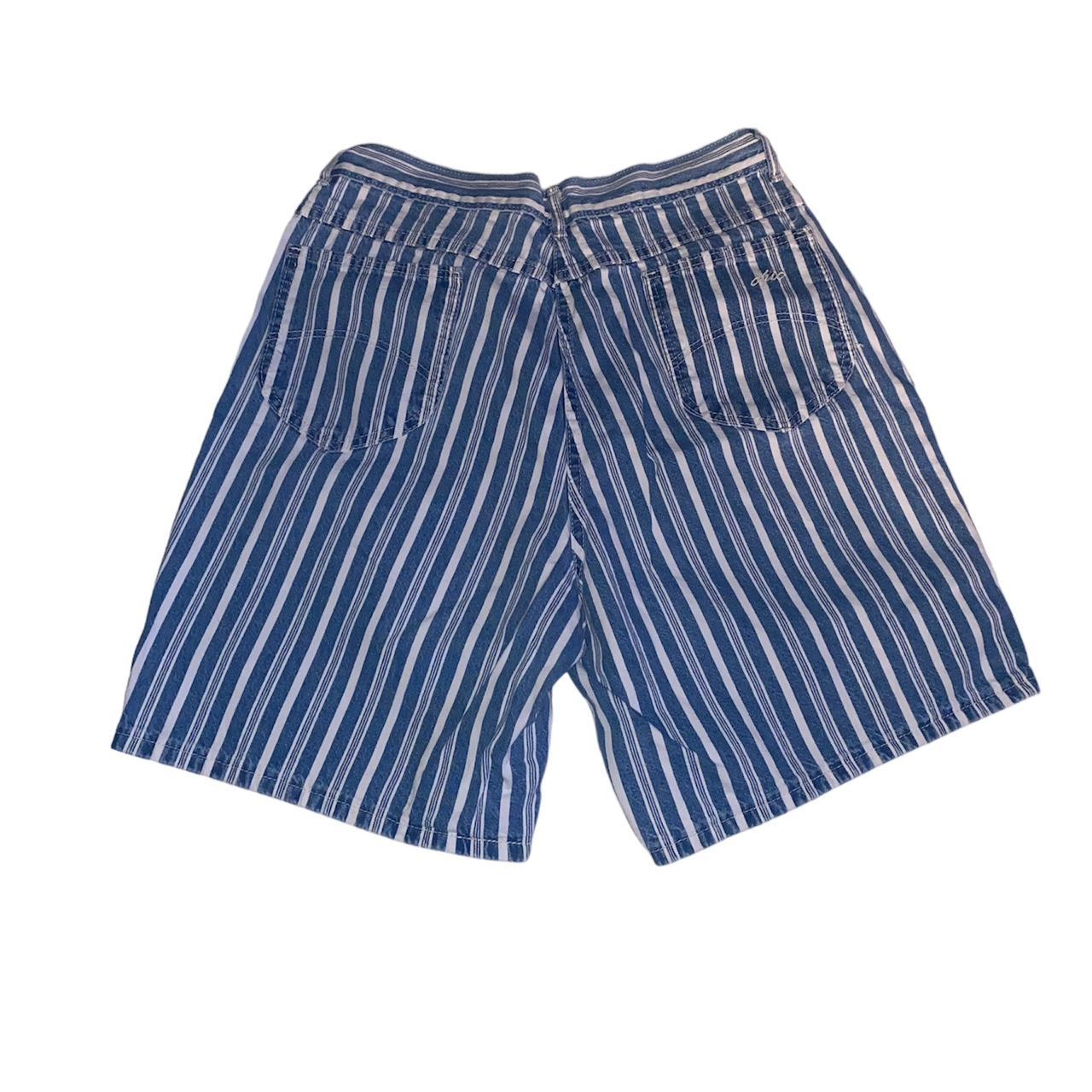 Chic Women's Blue and White Shorts | Depop