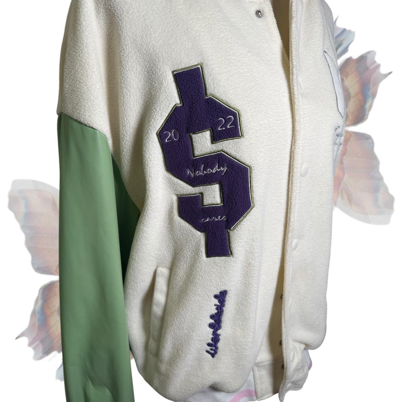 Preloved Women's Varsity Jacket - White/Multi - M… - image 3