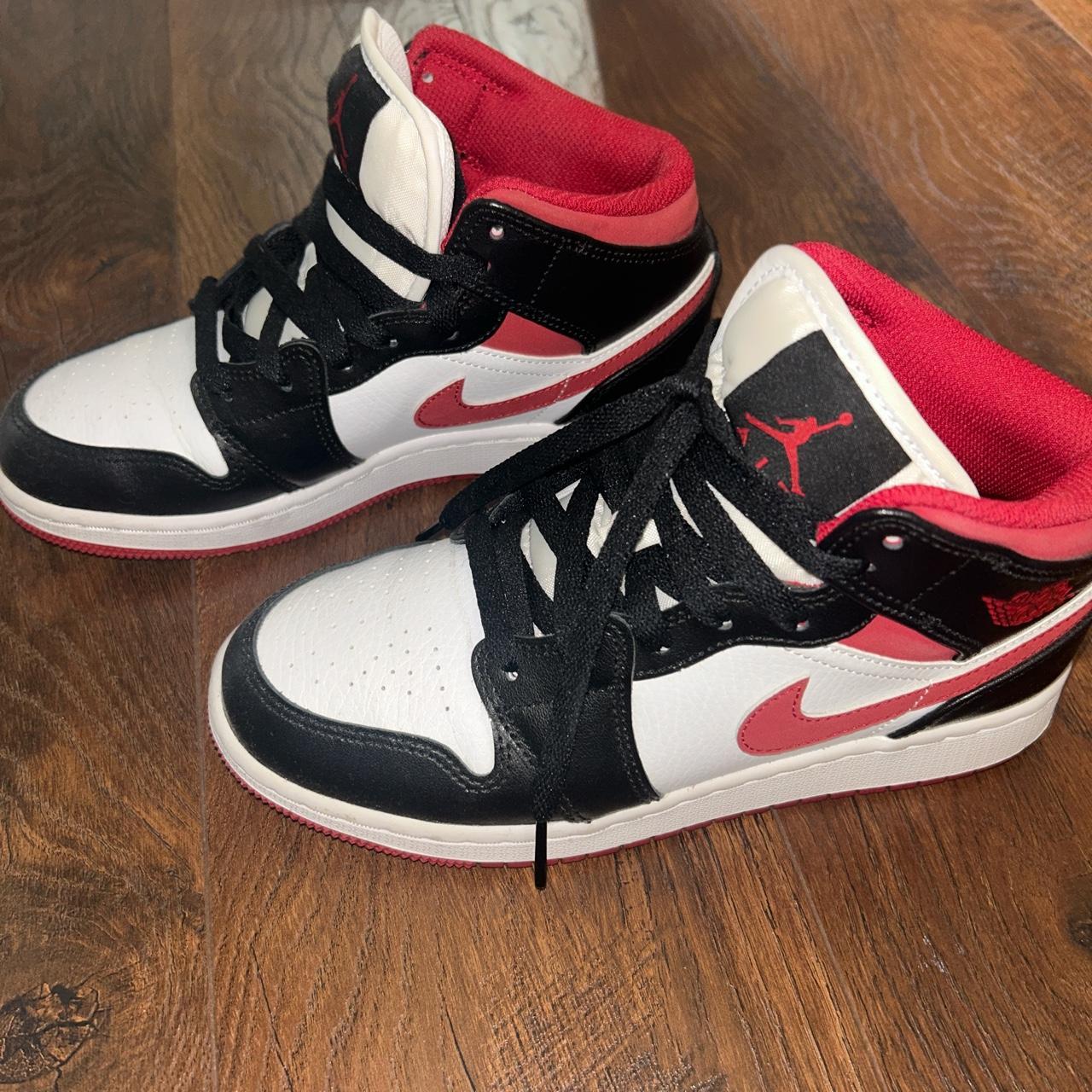 Red, Black, and White Jordan 1s I’m moving soon and... - Depop