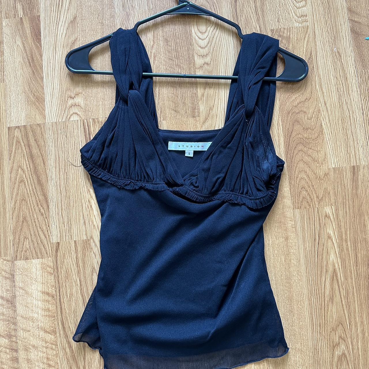 Max Studio Women's Black Blouse Depop