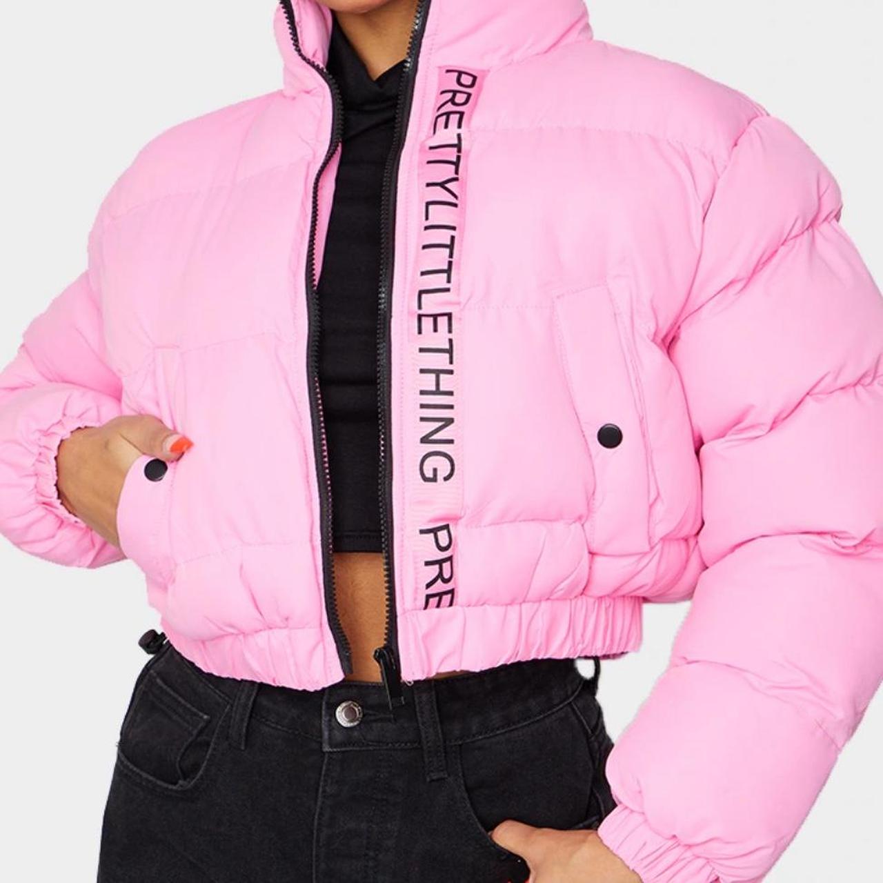 Pink Puffer Bubble Crop Top Coat Cheap Bubble Crop Coat 2025