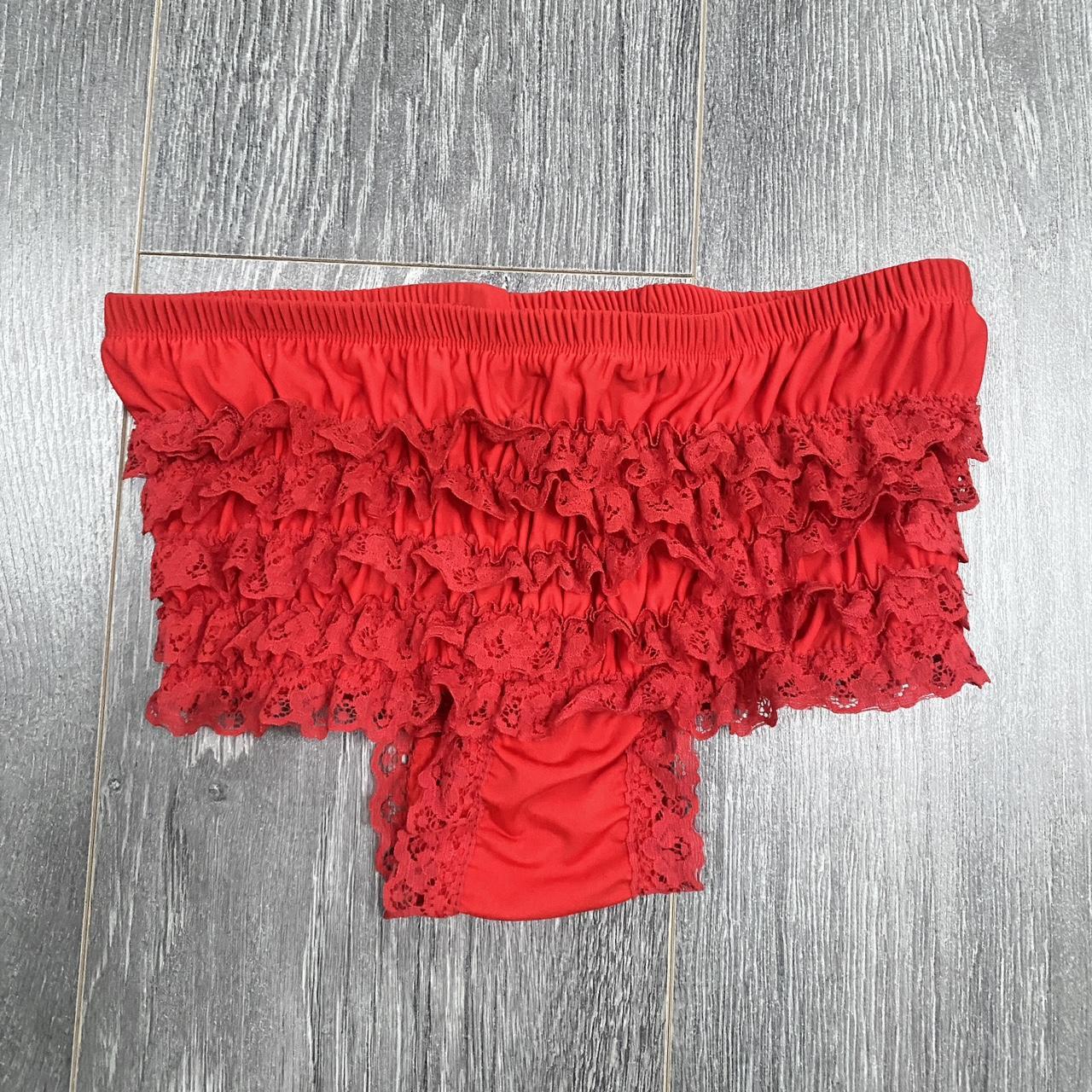 Lady Lace Underwear Bloomer Shorts Ruffle Layered Frill Panties