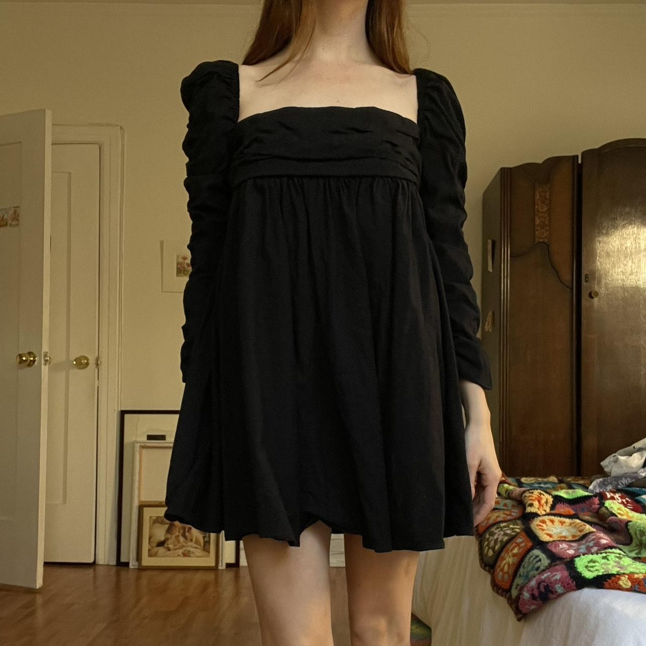 Reformation black Netta Dress Size 0, baby doll... Depop