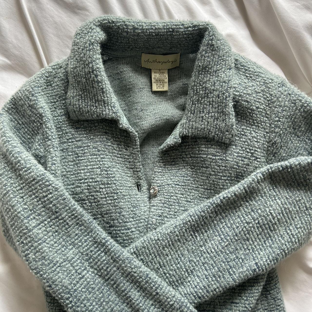 Anthropologie Women's Blue Jumper | Depop