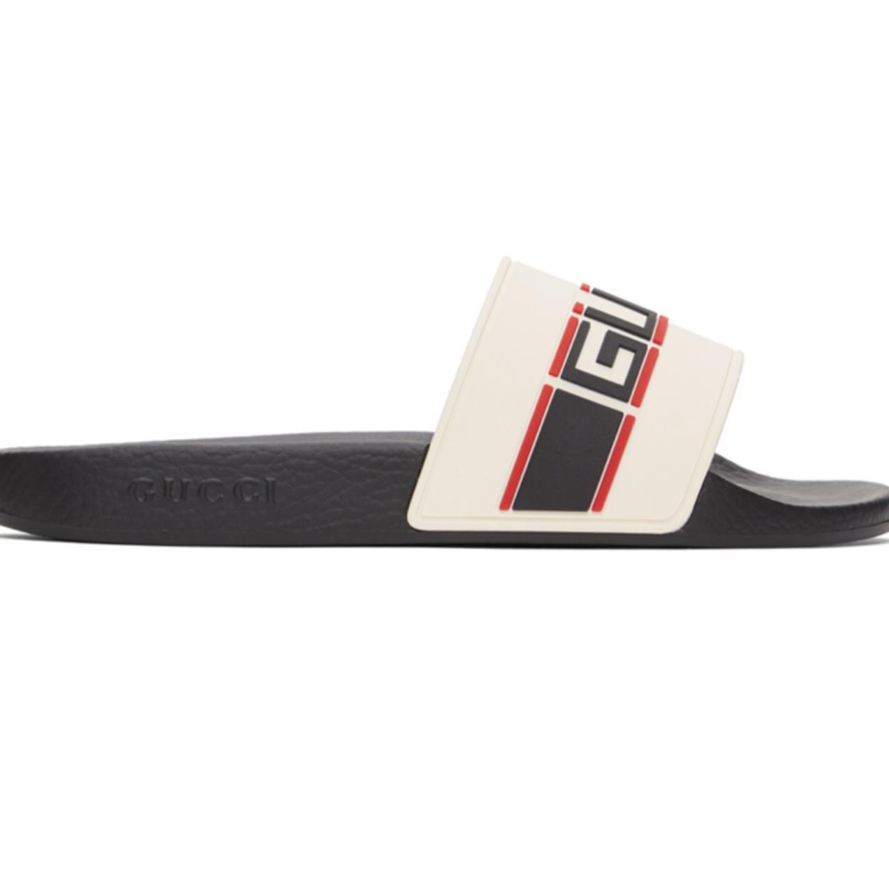 Off white gucci slides on sale