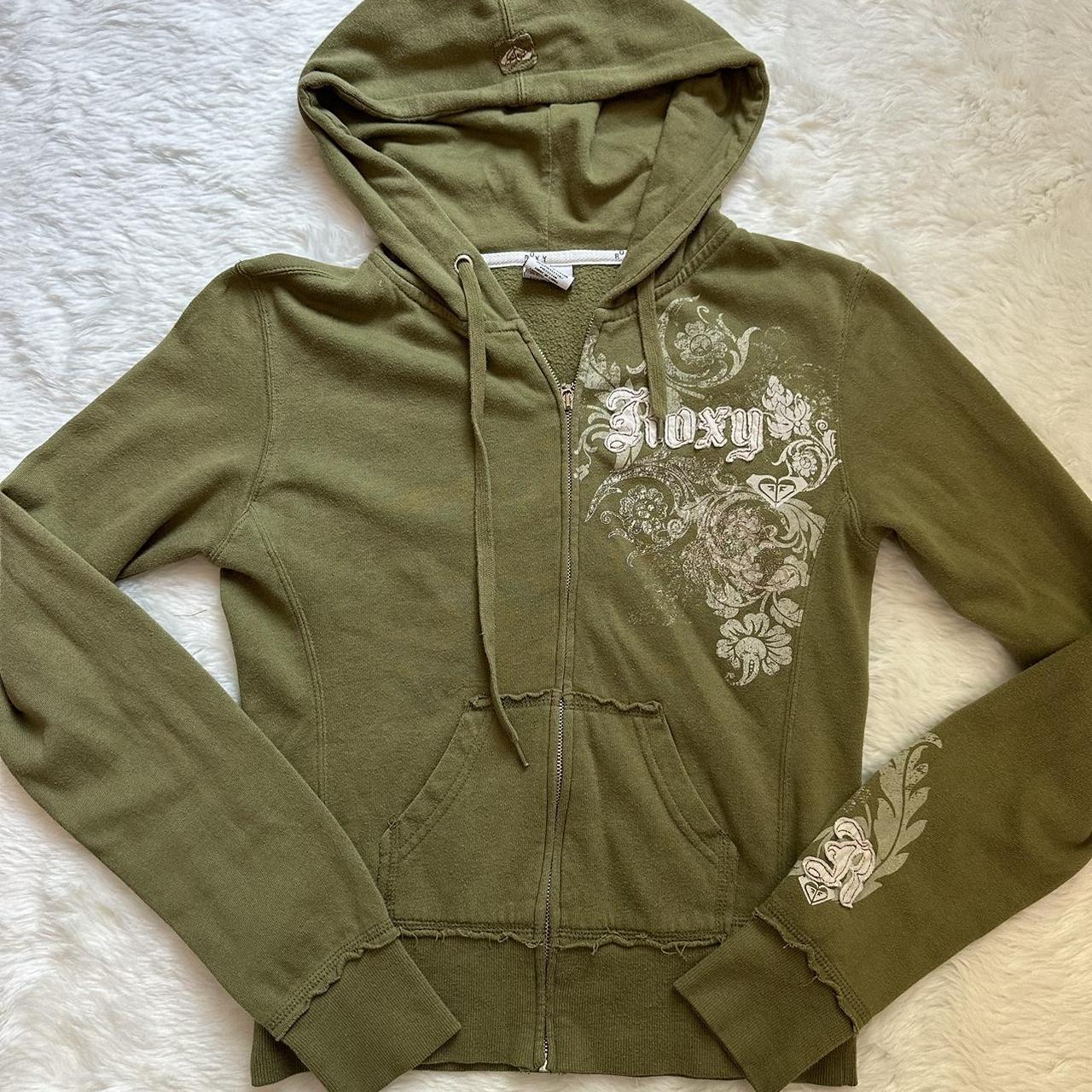 Roxy zip up hoodie Tagged a medium would best fit... - Depop