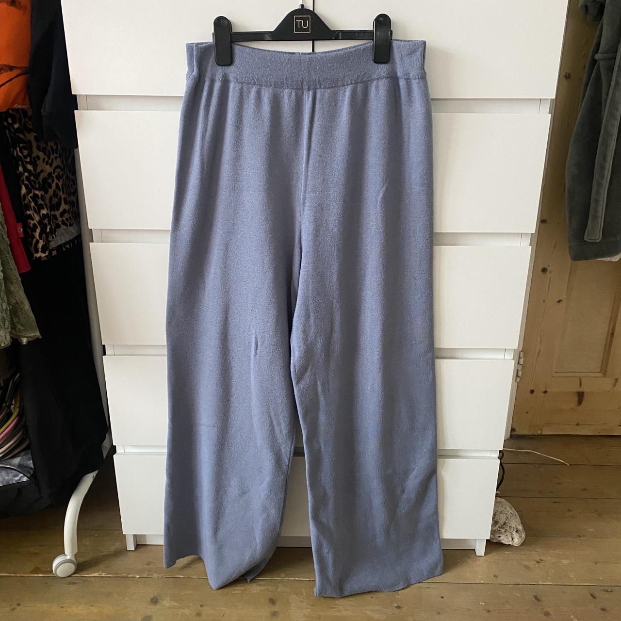 Thick purple trousers Super soft cosy material, - Depop