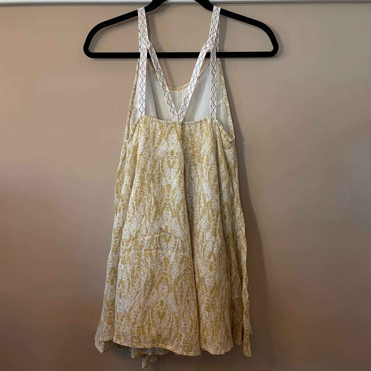 O'Neill Women's Yellow and White Dress (2)