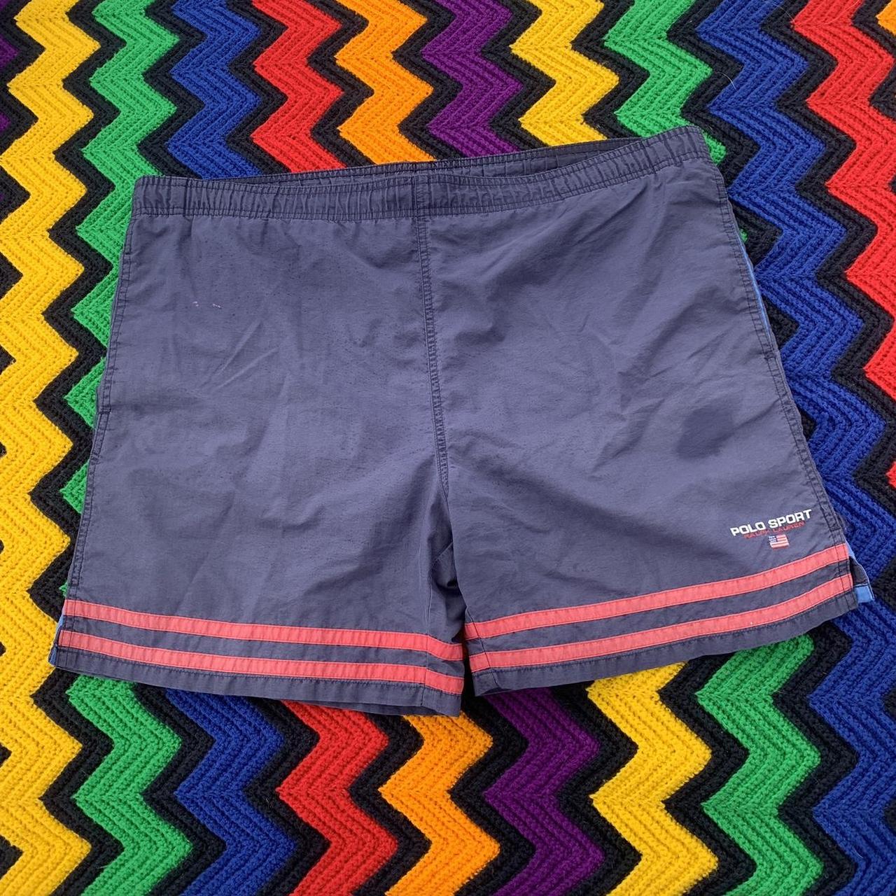 Polo Sport Men's Navy and Red Shorts | Depop