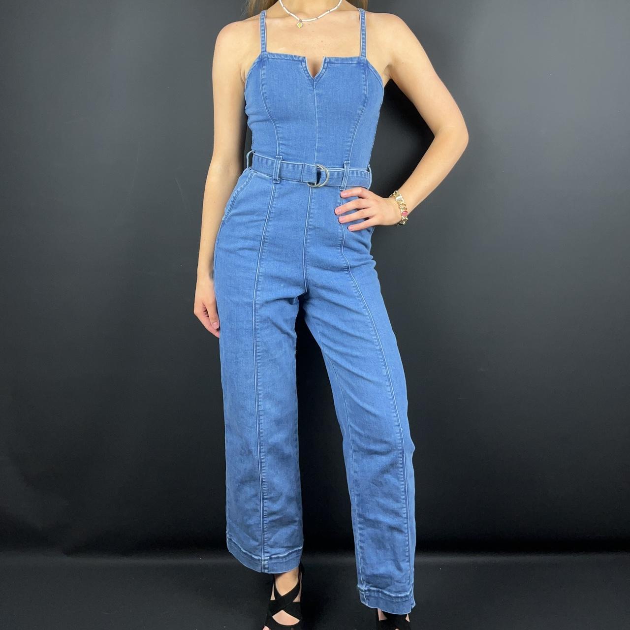 Hollister denim jumpsuit best sale