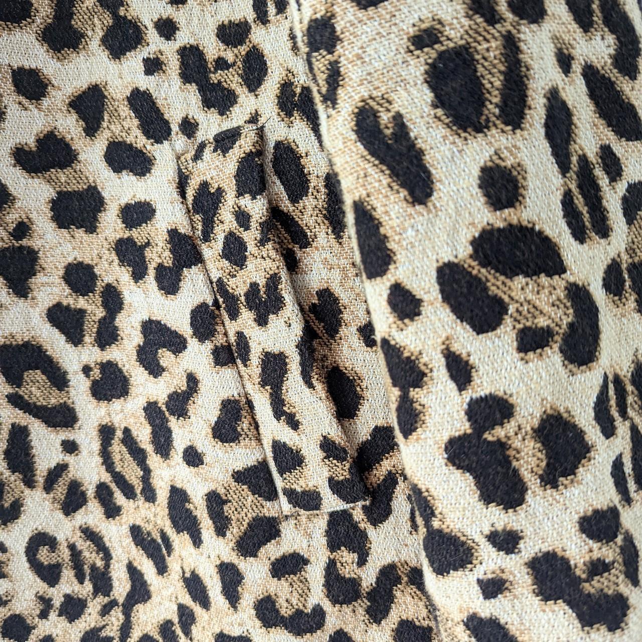 H&M Leopard Print Short Winter Coat, Size Medium,... - Depop