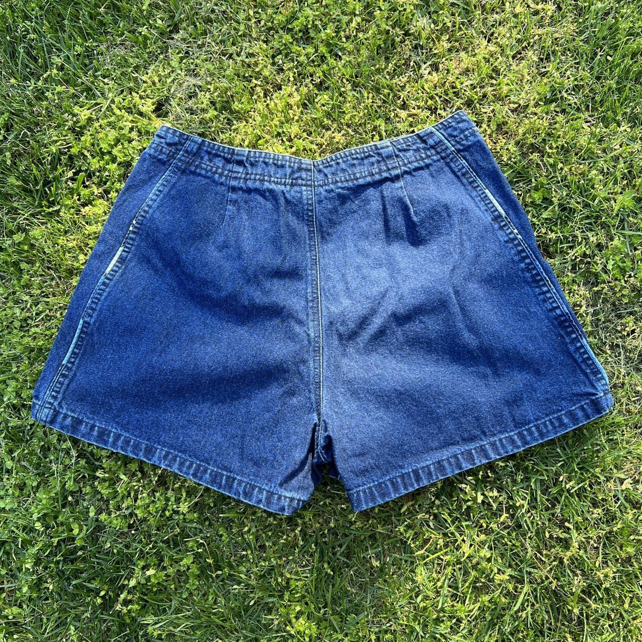 Ocean Pacific Women's Navy and White Shorts | Depop