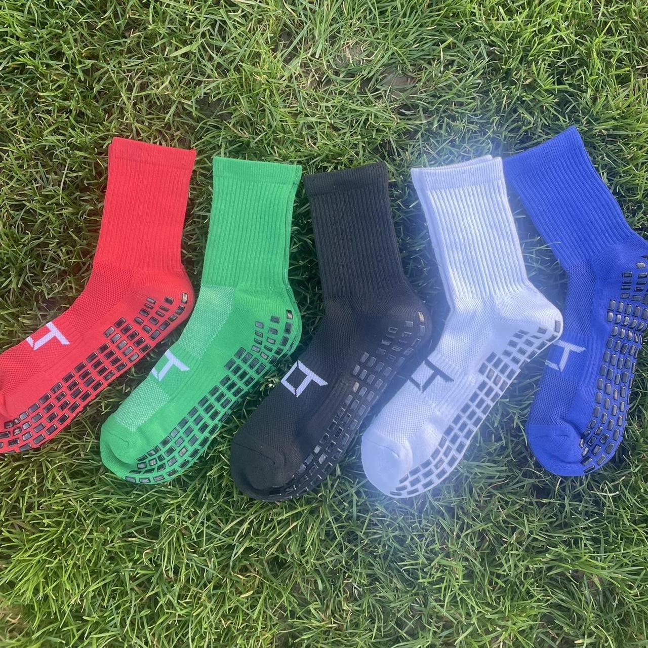 Mid-calf length grip socks. Variety of colours shown... - Depop