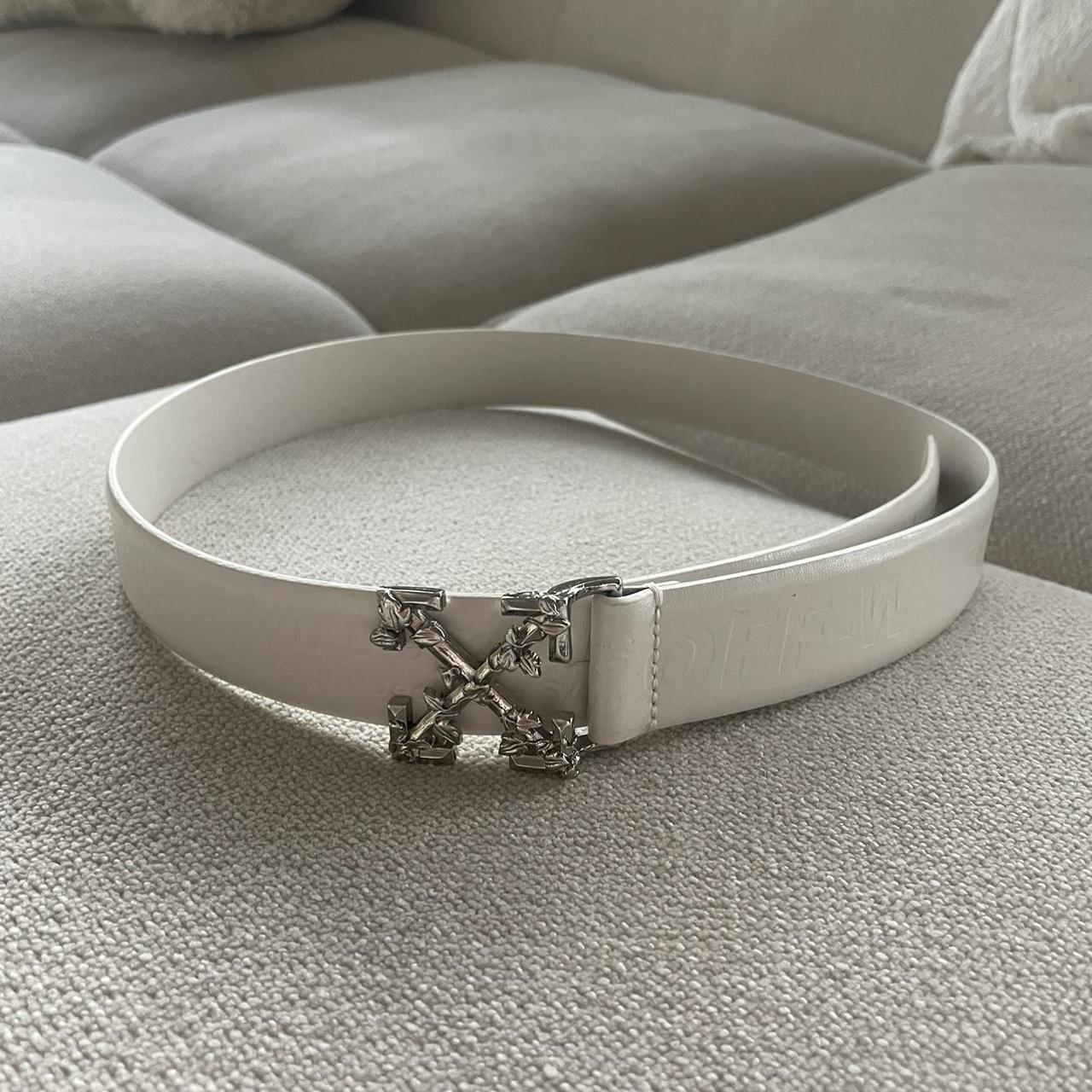 Off-White Women's White and Silver Belt