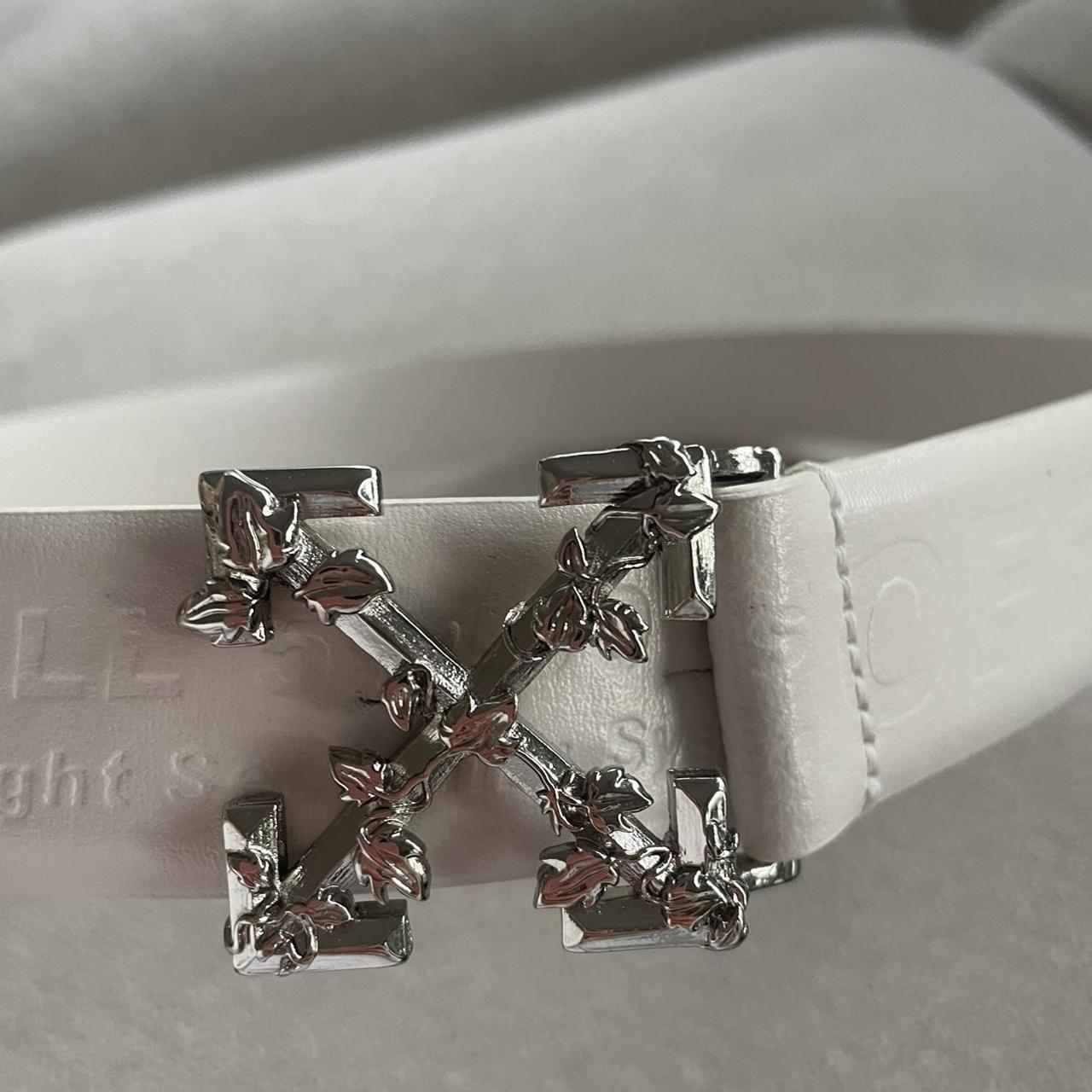 Off-White Women's White and Silver Belt (3)