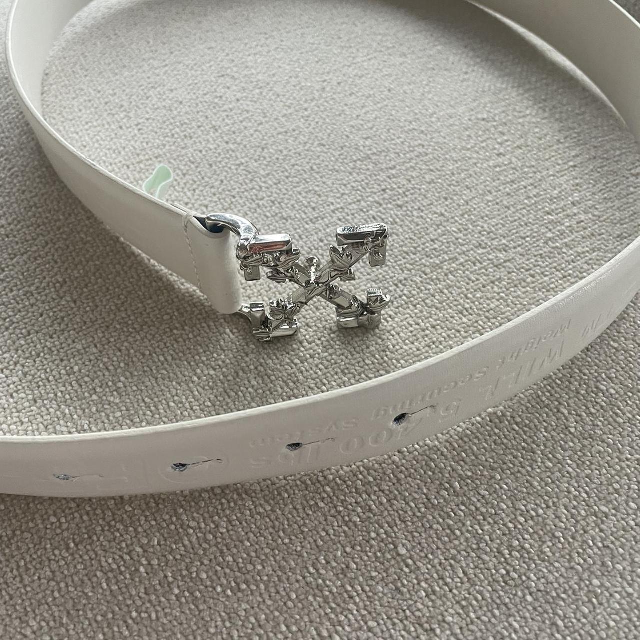Off-White Women's White and Silver Belt (4)