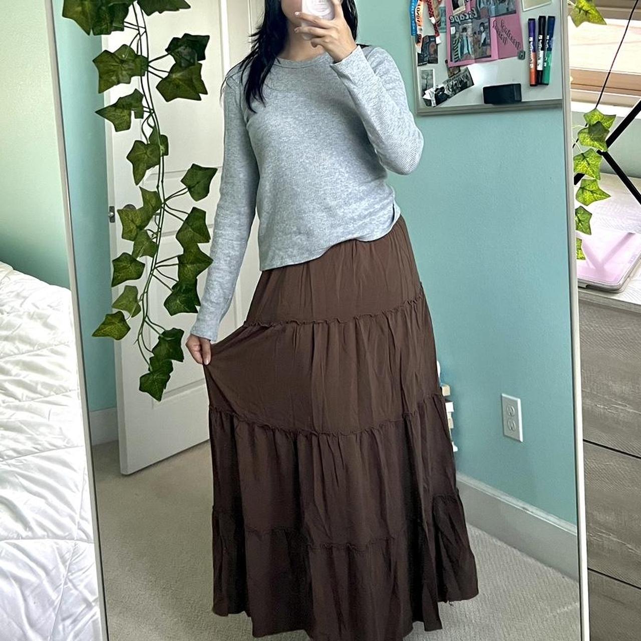 Brandy Izzy Skirt Brown ♡ OS, fits like a S ♡... Depop
