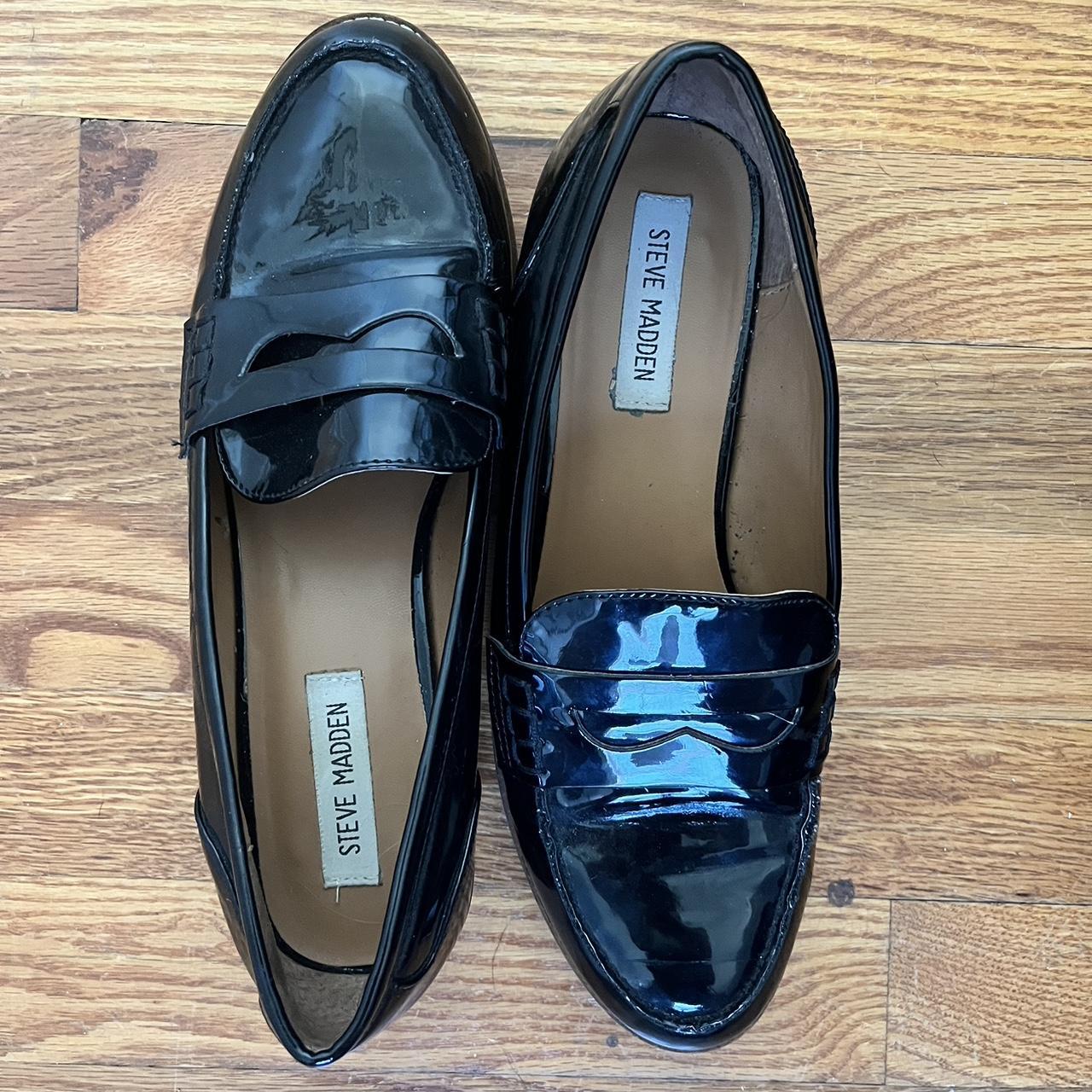 Steve Madden Black Loafers - Depop