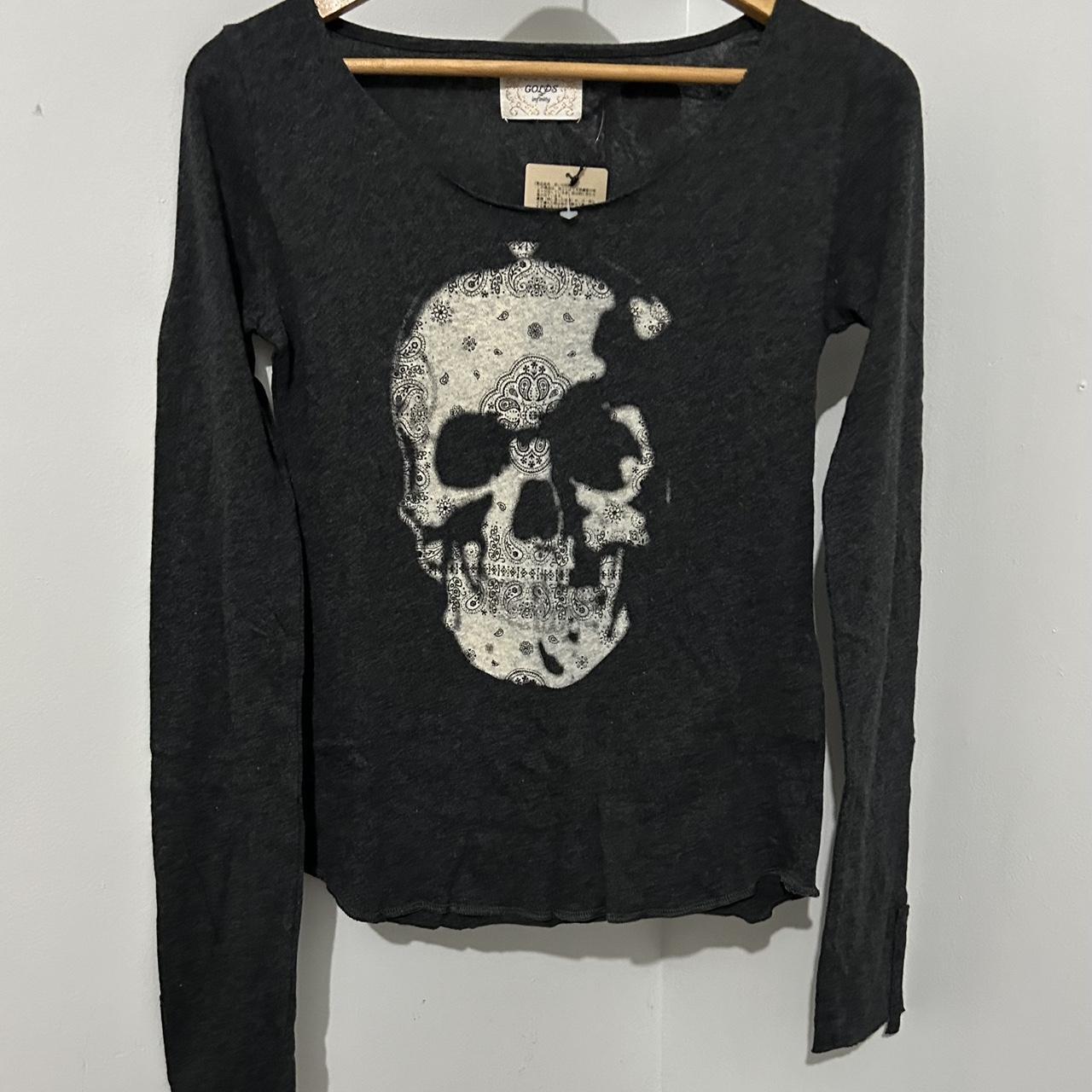 Golds Infinity Skull Print Longsleeve Size... - Depop