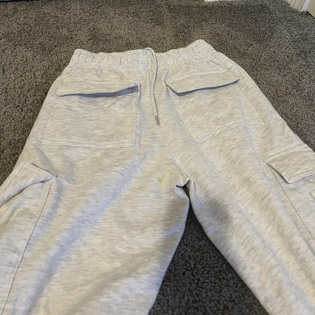 Garage light grey cargo sweats, size small but can... - Depop