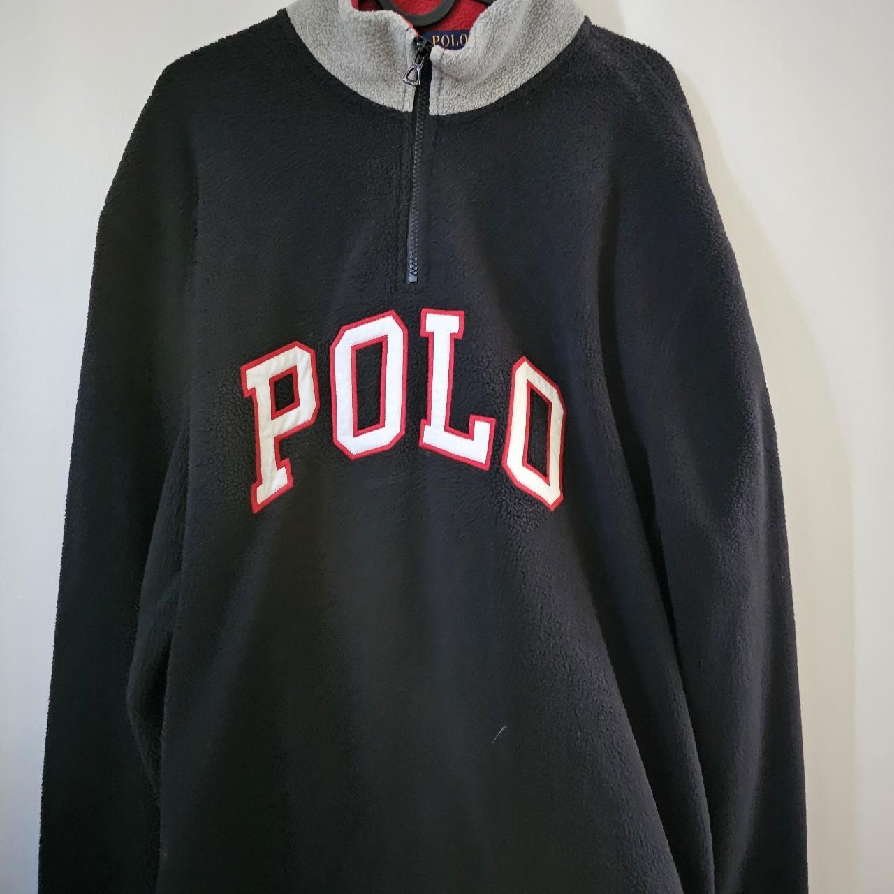 Black and Red Polo USA Fleece #fleece #winter... - Depop