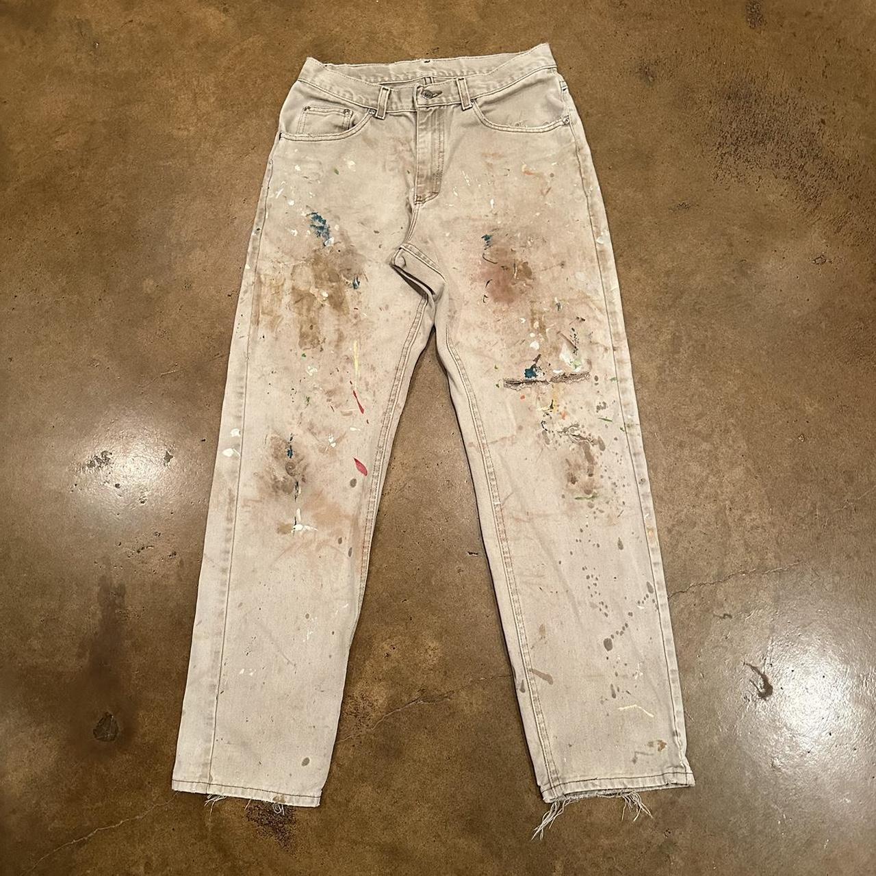 Men's Paint Splatter Jeans, Paint Splattered Jeans