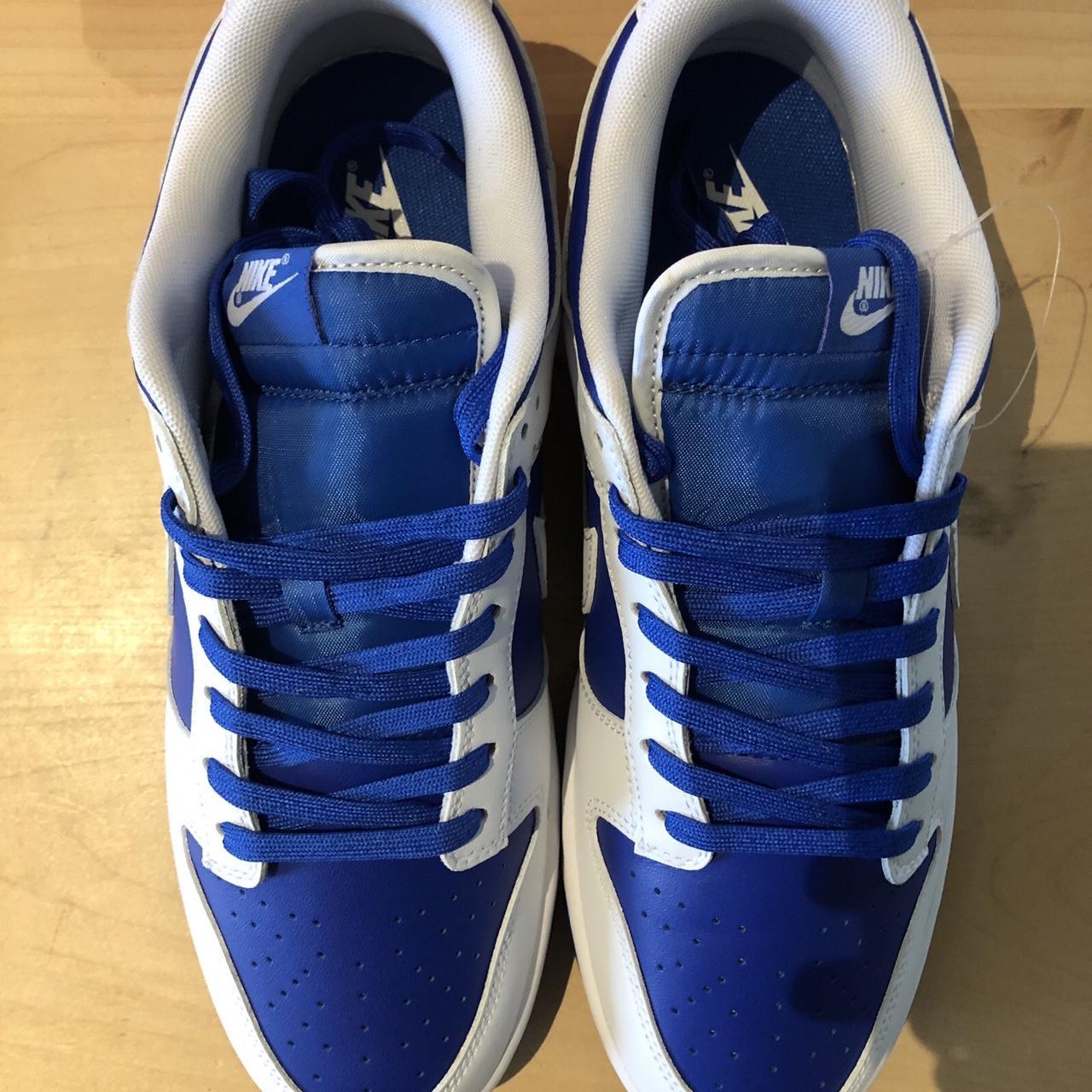 Nike Men's Blue and White Trainers | Depop