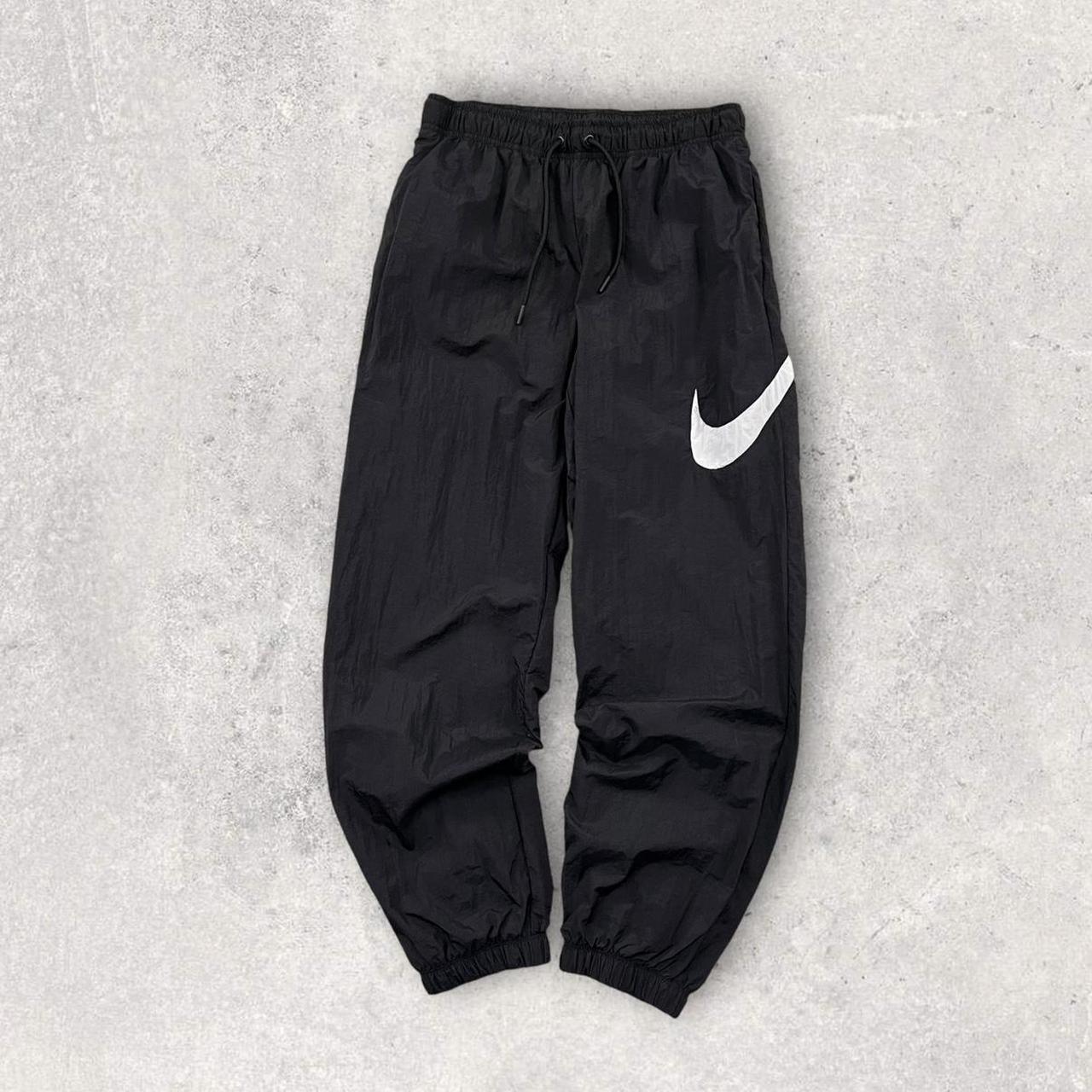 nike mini swoosh oversized black tracksuit