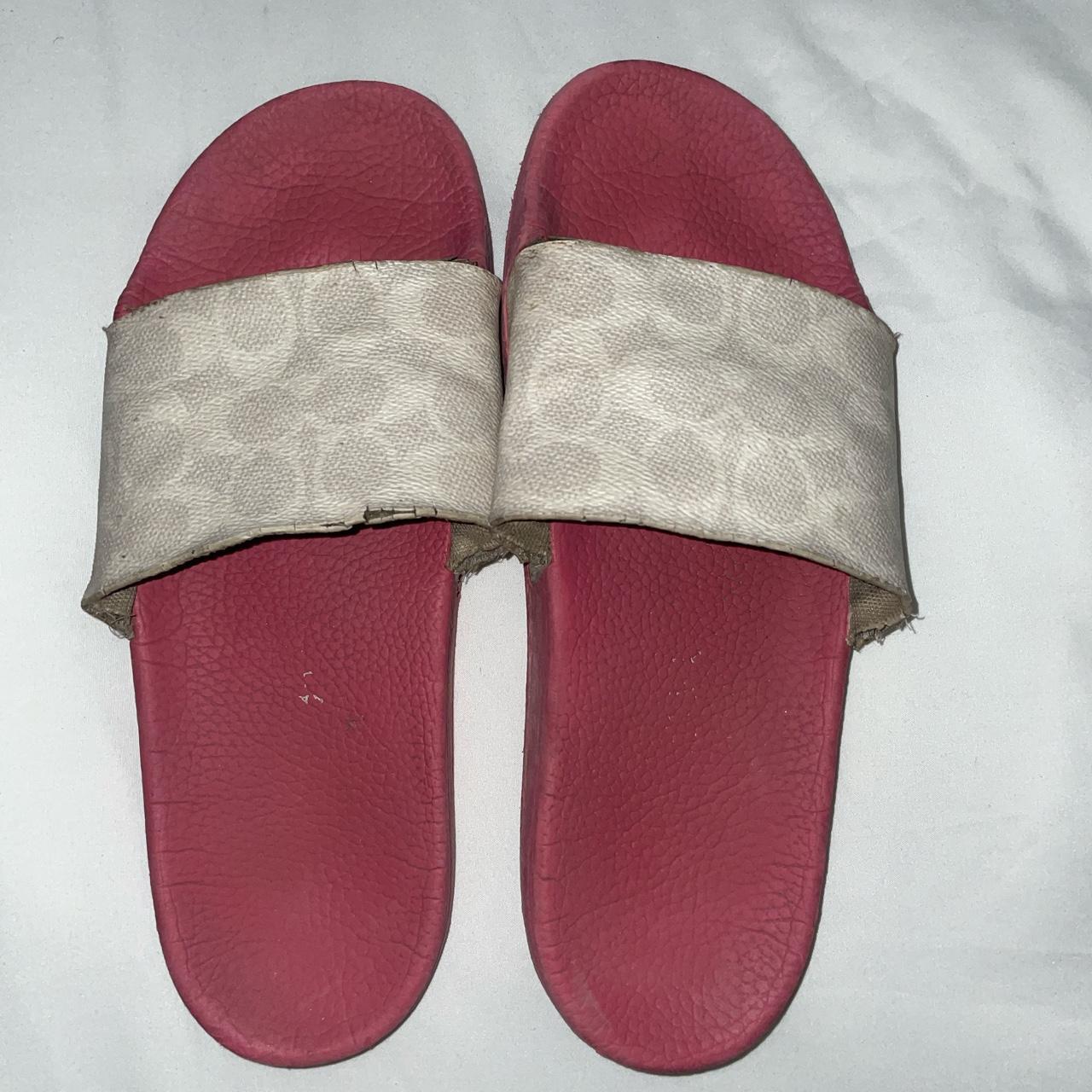Pink Coach slides Used Depop