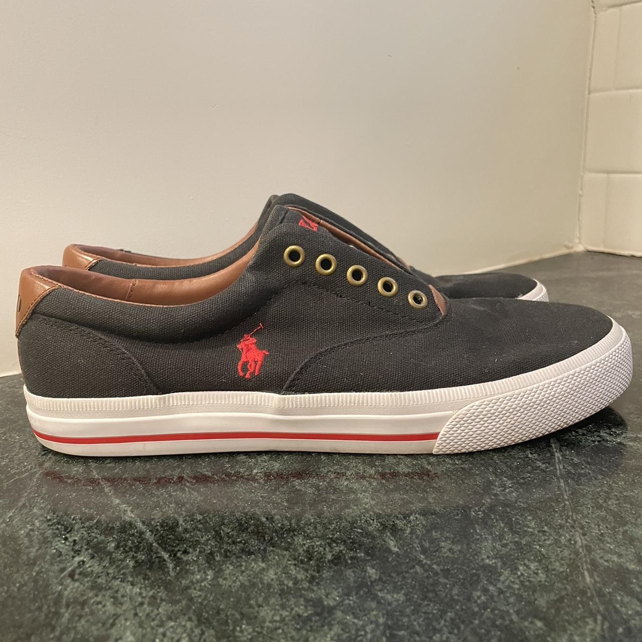 Polo Ralph Lauren Men's Vito Fashion Sneaker Black - Depop