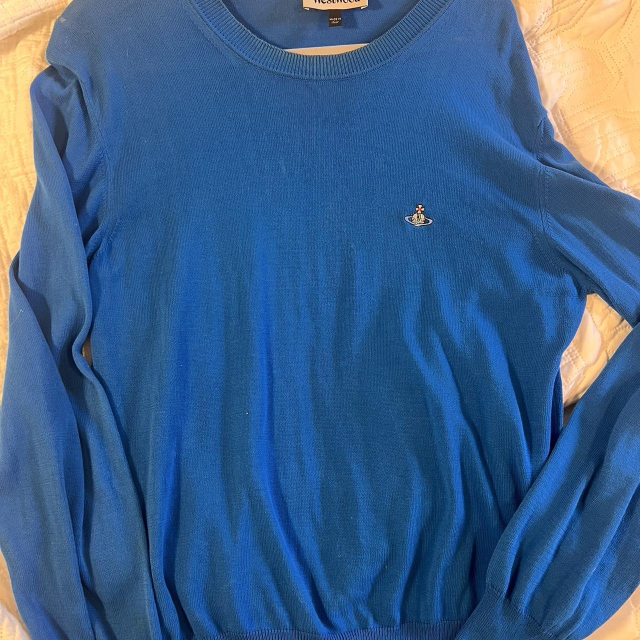 ELECTRIC BLUE VIVIENNE WESTWOOD JUMPER - men’s M... - Depop