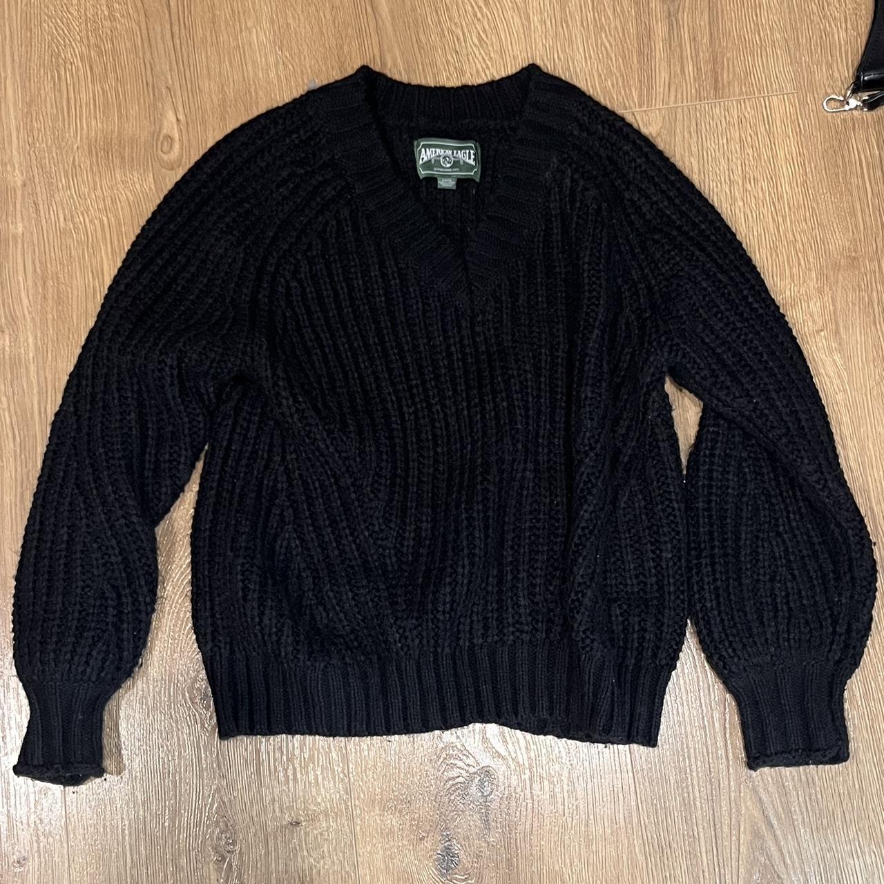 Black American Eagle knit sweater - Depop