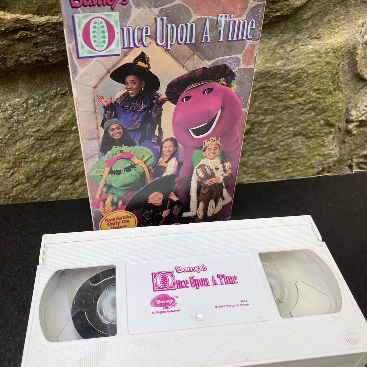 Vintage 1996 Barney’s Once Upon A Time VHS White... - Depop