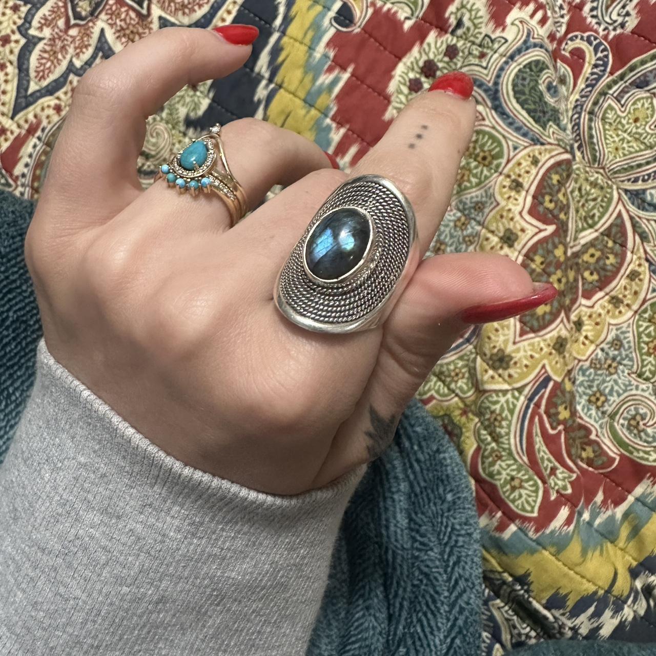 Women's Ring - Multi/Silver – 925 silver labrodit… - image 3