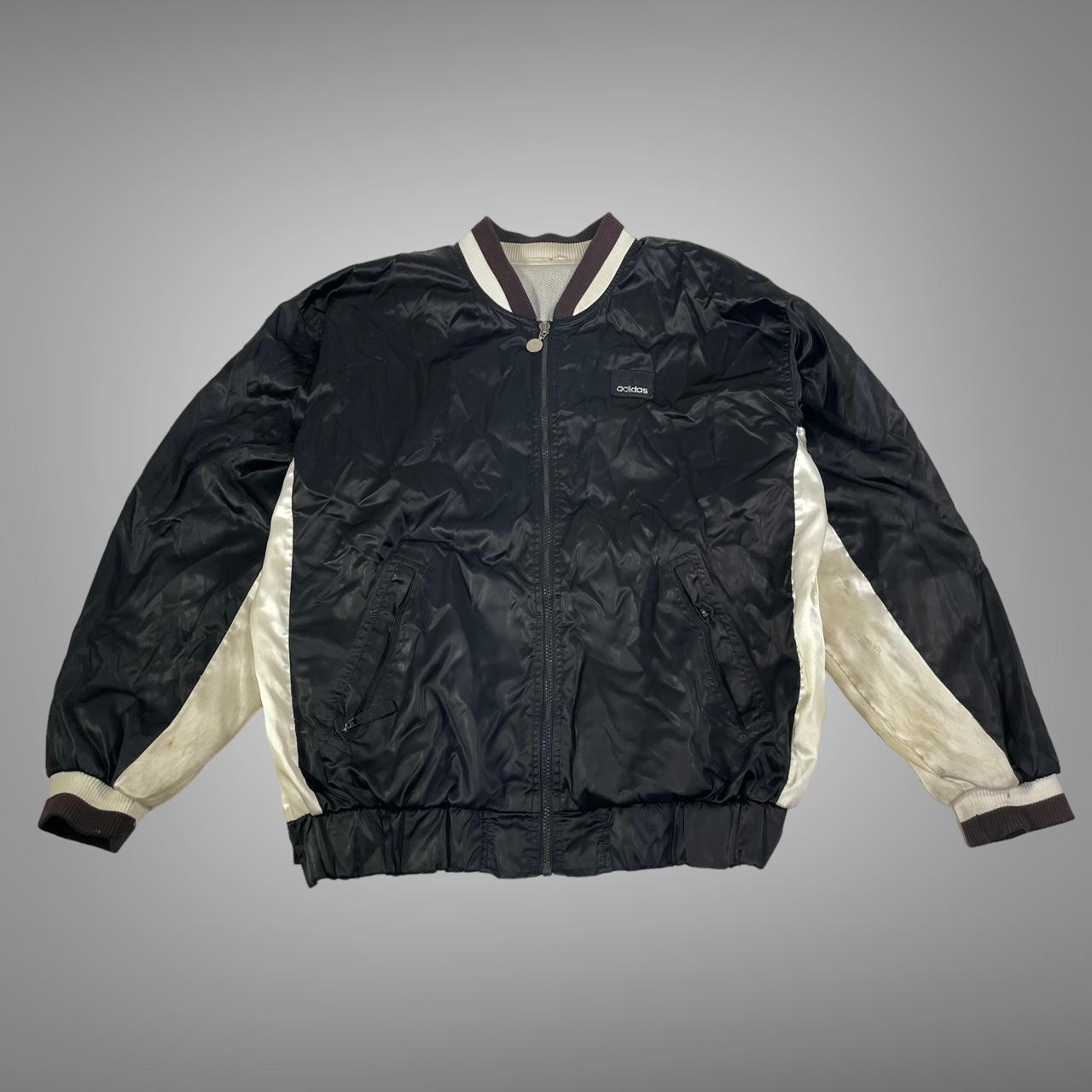 Adidas satin outlet bomber jacket