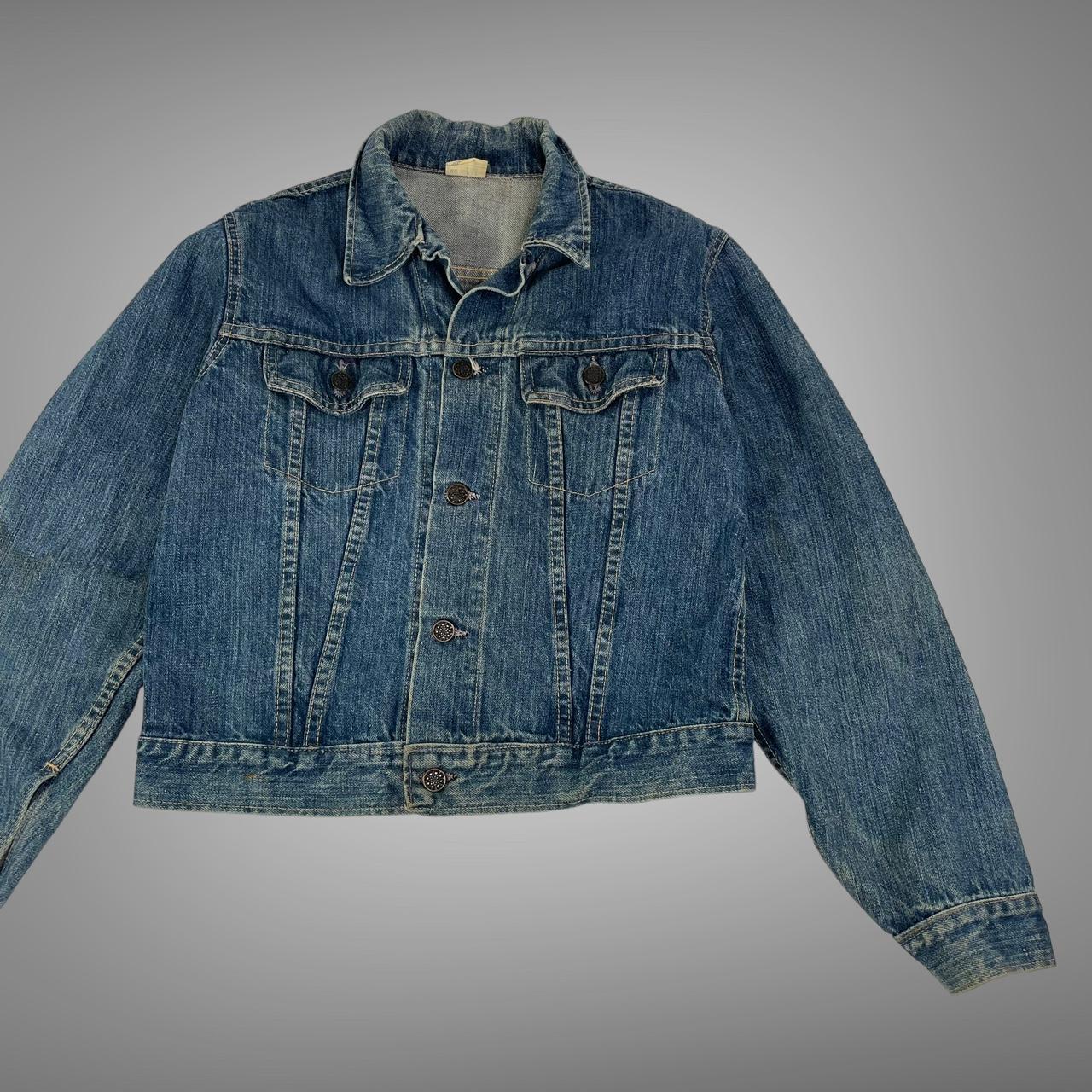 Vintage 60's/70's Lined Denim Trucker Jacket Faded - Depop