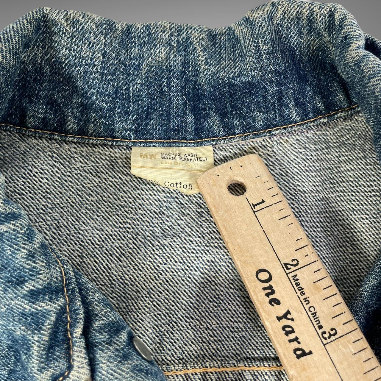 Vintage 60's/70's Lined Denim Trucker Jacket Faded - Depop