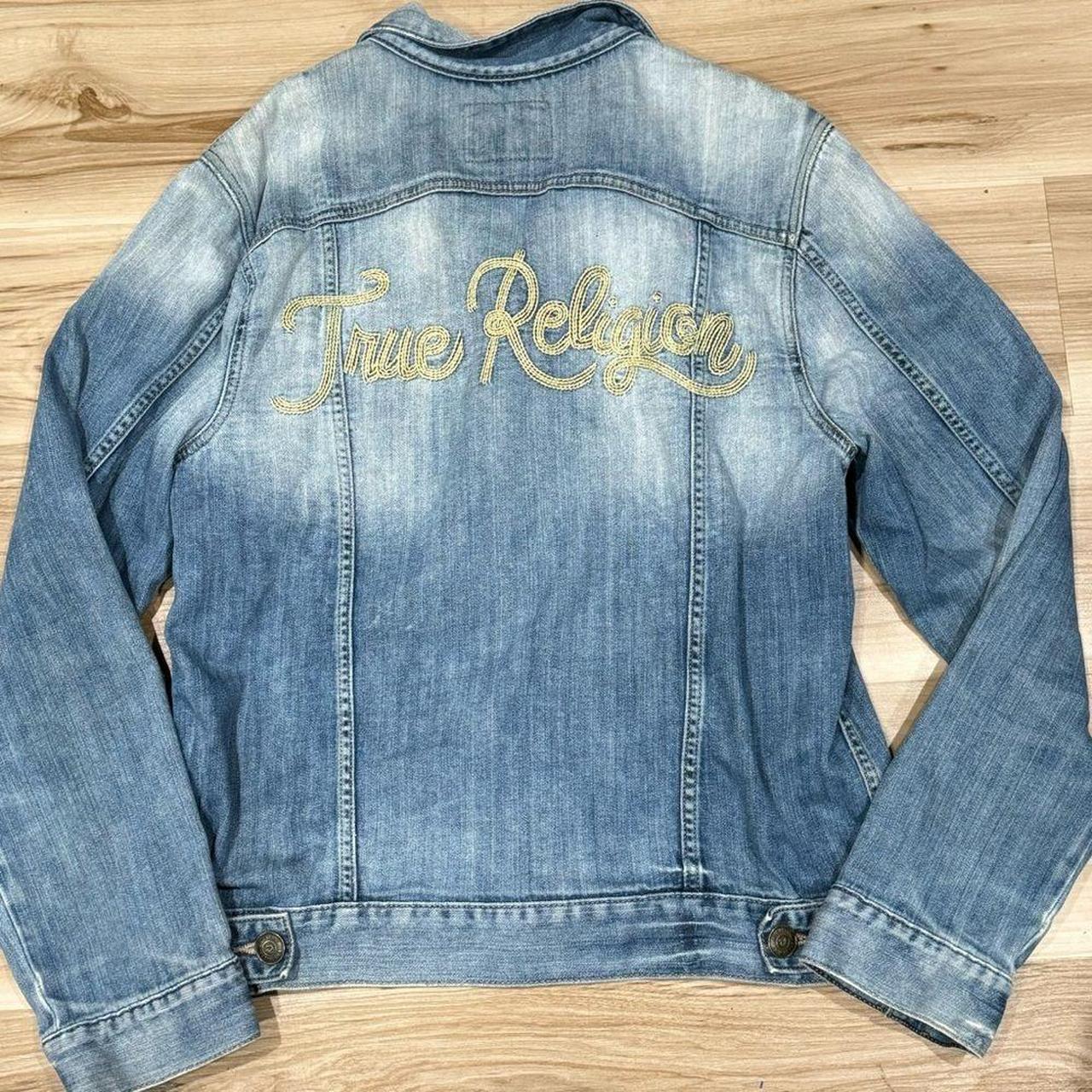 True Religion Dylan Embroidered Jean Jacket Depop