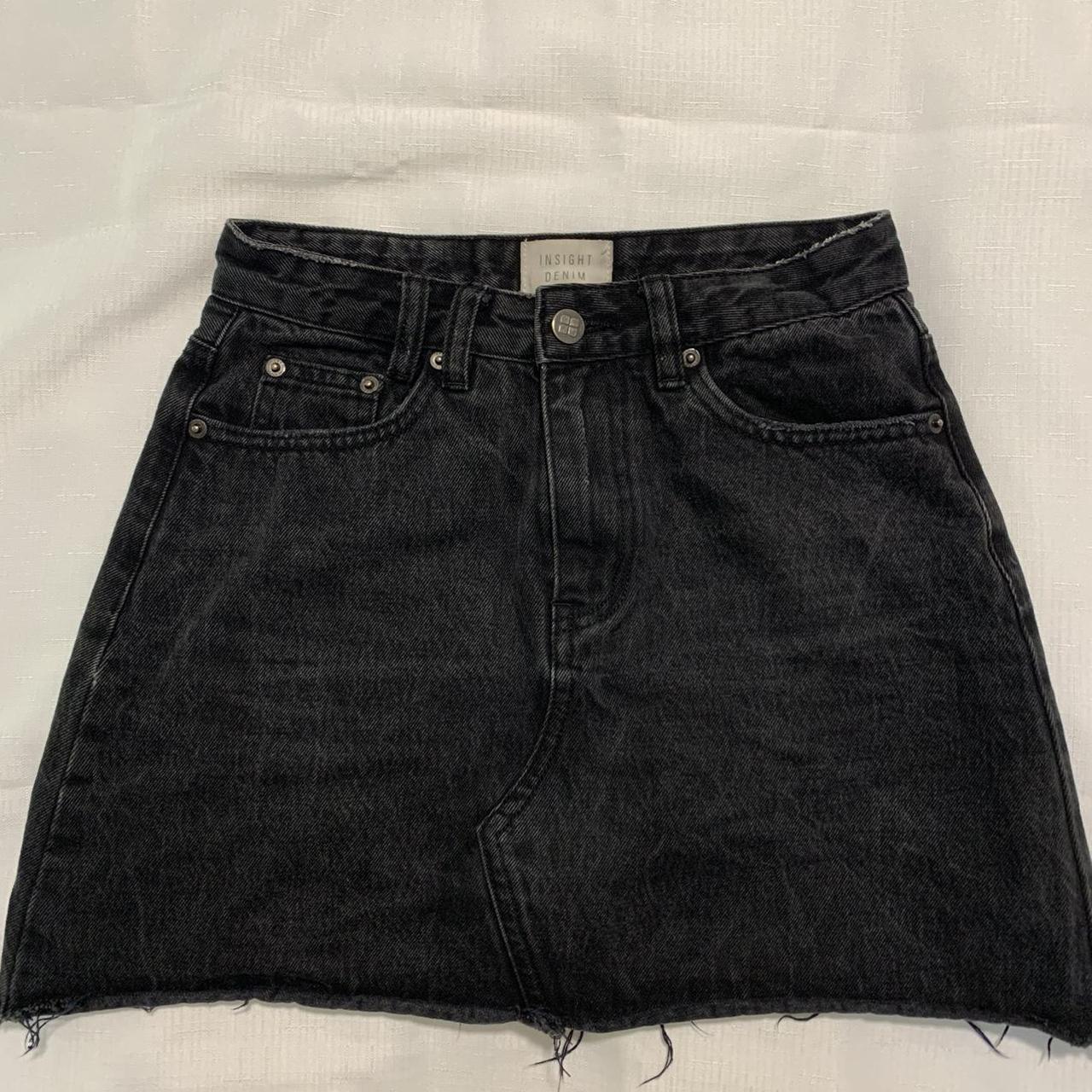 insight denim skirt. in really good condition. fits... - Depop