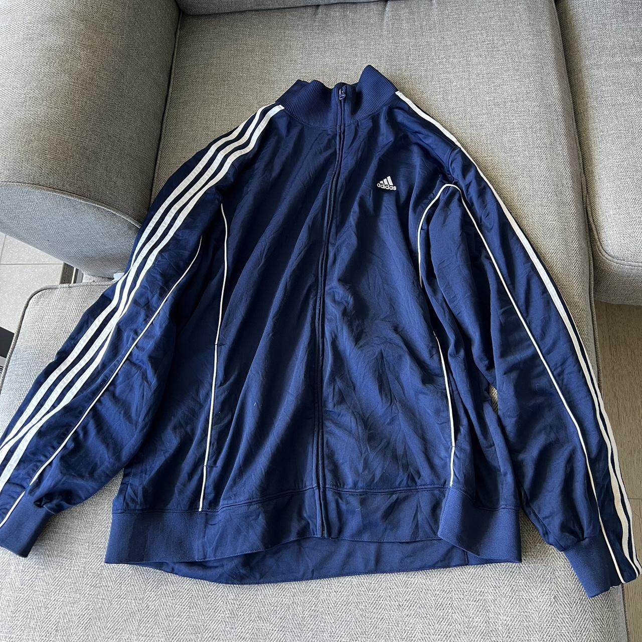 Adidas zip jacket Size - XL - Depop