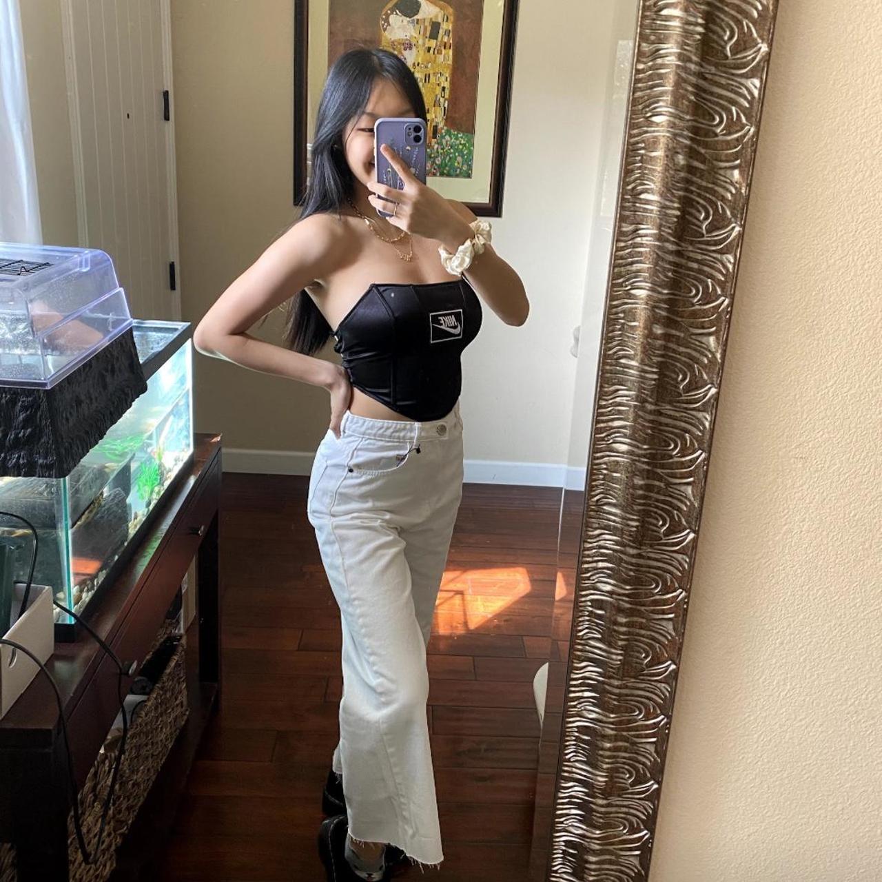 custom made reworked nike corset! adjustable Depop